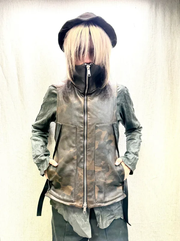 FW24 || TACTICAL VEST || CAMO LEATHER sold by zam barrett