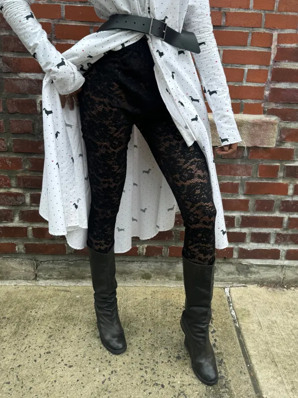 SS24 || LACE LEGGINGS || BLACK sold by zam barrett