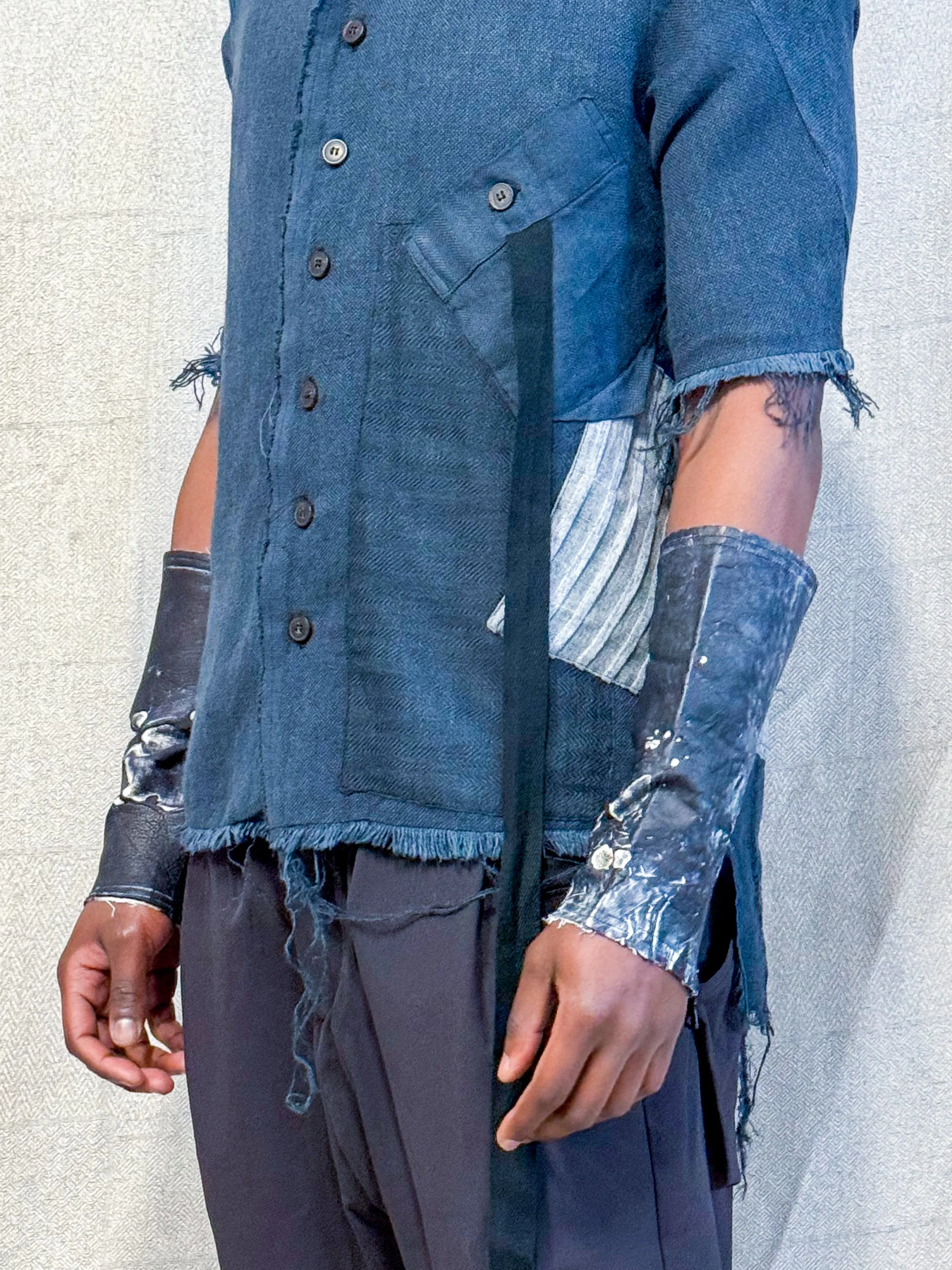 SS24 || PROTOLOGICAL ARCHETYPE POCKET SHORT SLEEVE SHIRT || BLACK sold by zam barrett product image thumbnail 4