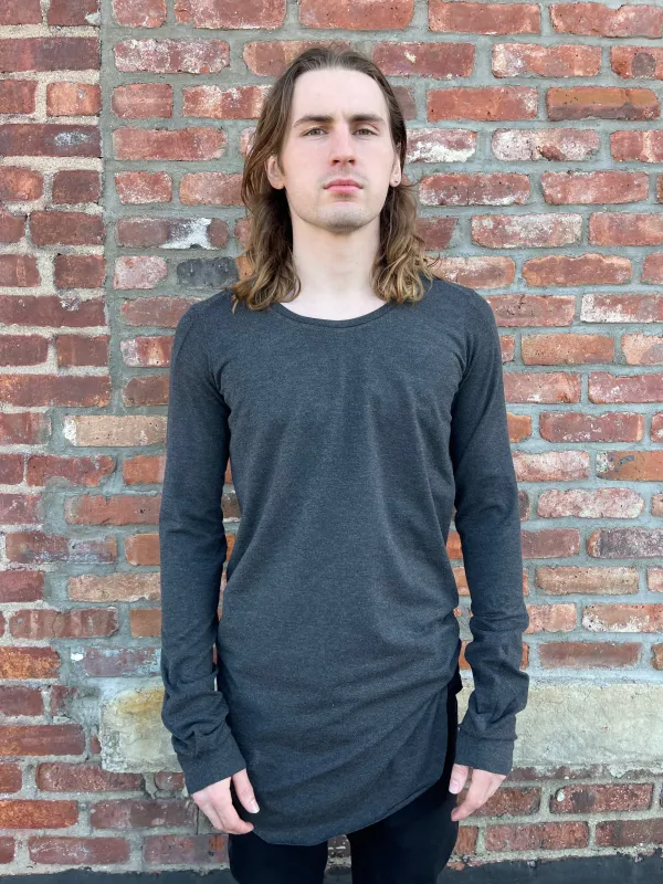 ZBT FW || RAGLAN LS TOP || DARK GREY sold by zam barrett