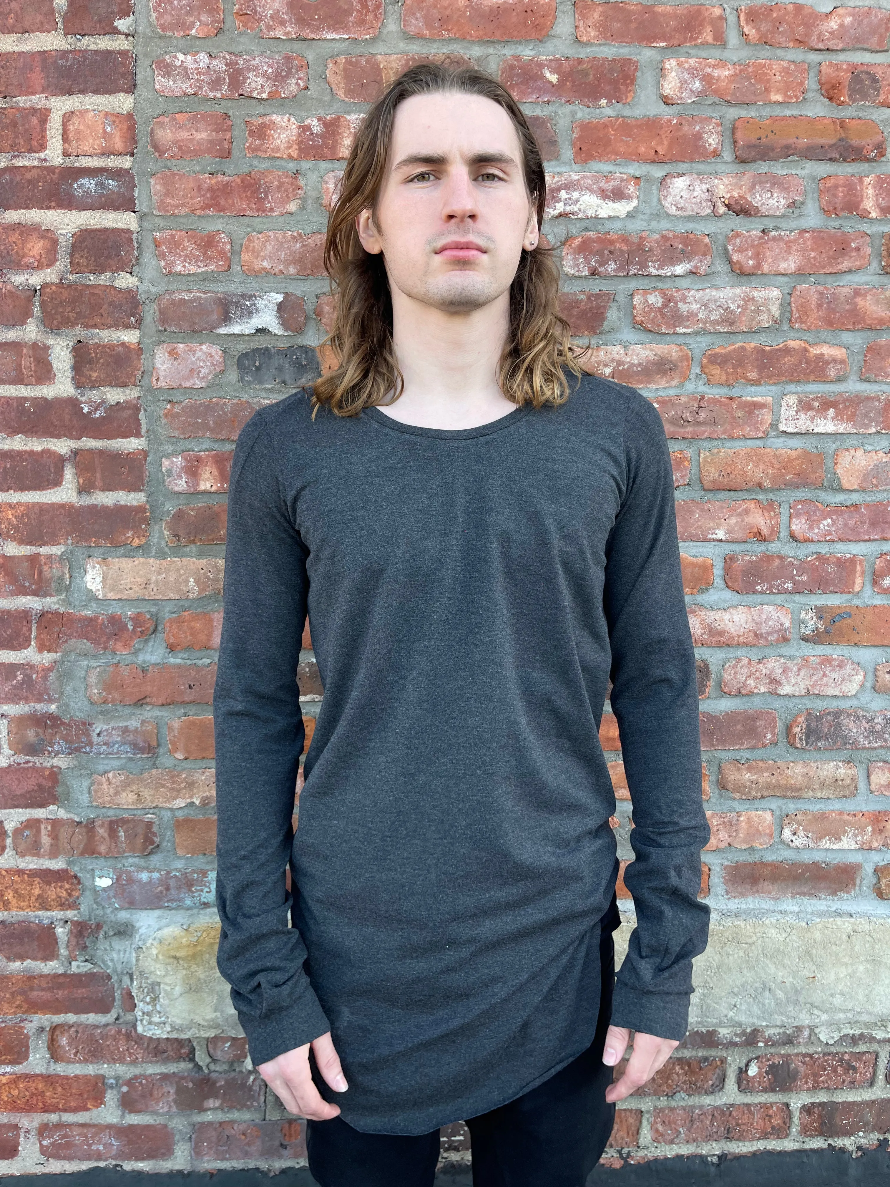 ZBT FW || RAGLAN LS TOP || DARK GREY sold by zam barrett