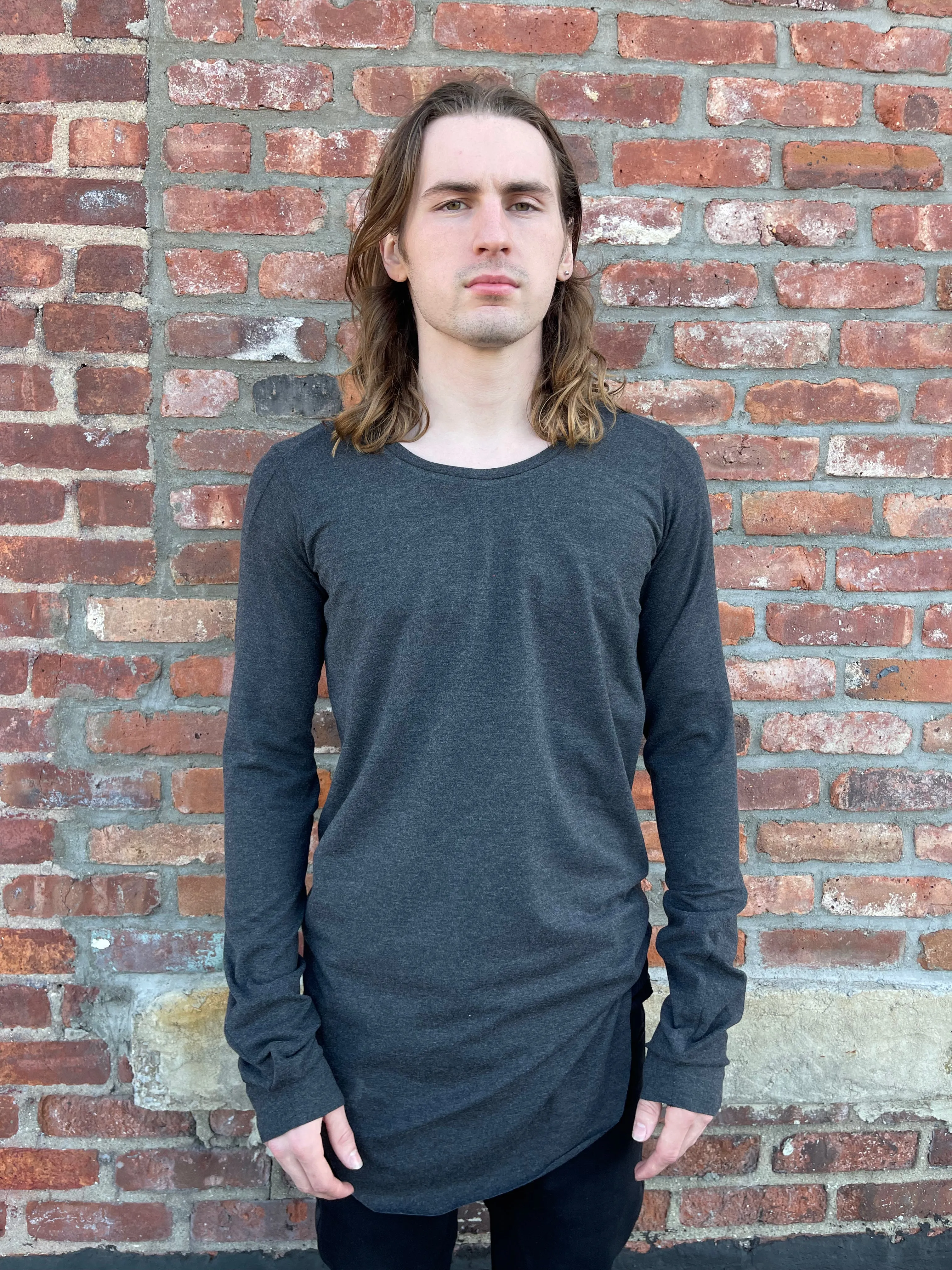 ZBT FW || RAGLAN LS TOP || DARK GREY sold by zam barrett product image thumbnail 3