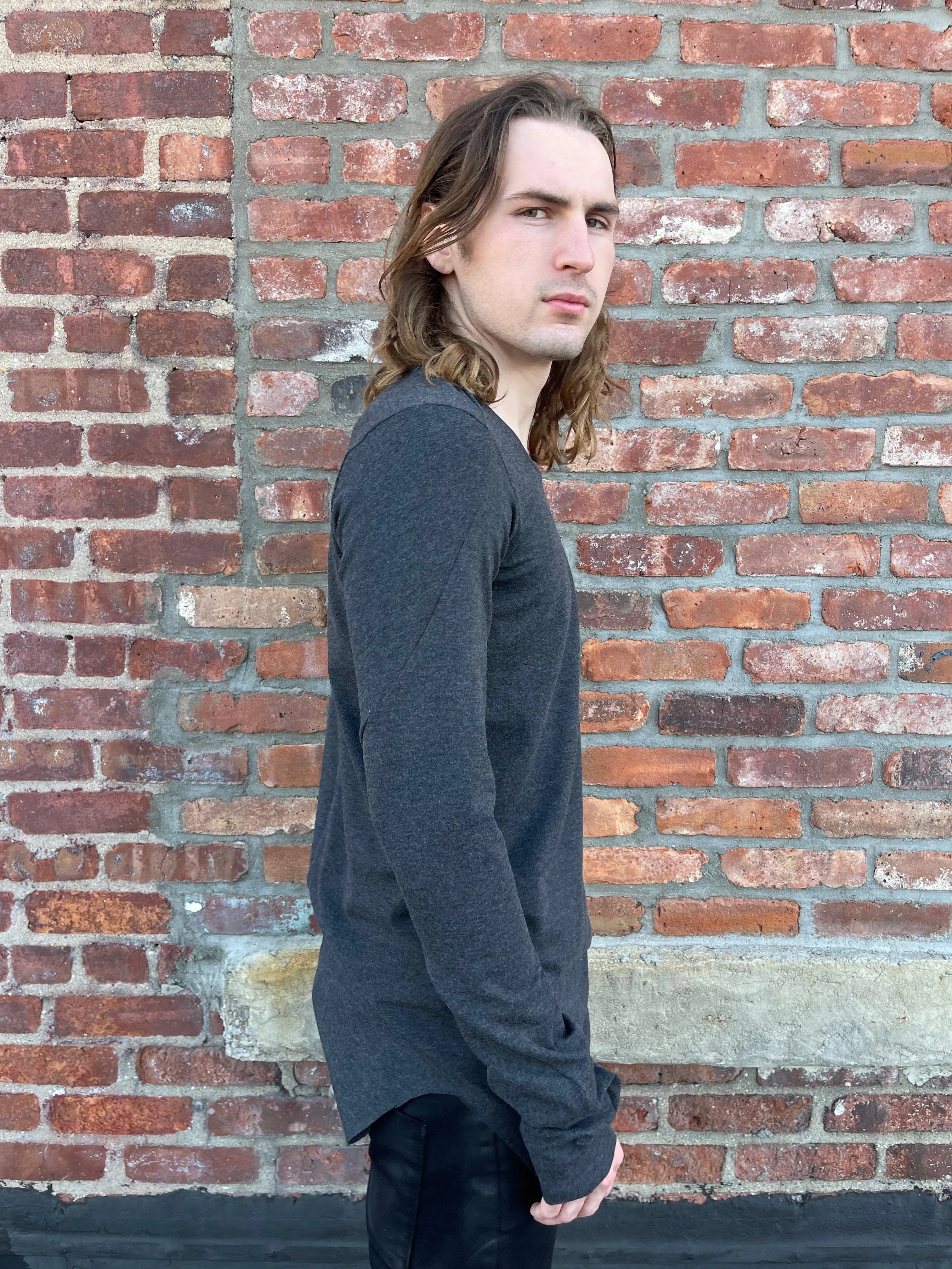 ZBT FW || RAGLAN LS TOP || DARK GREY sold by zam barrett product image thumbnail 2