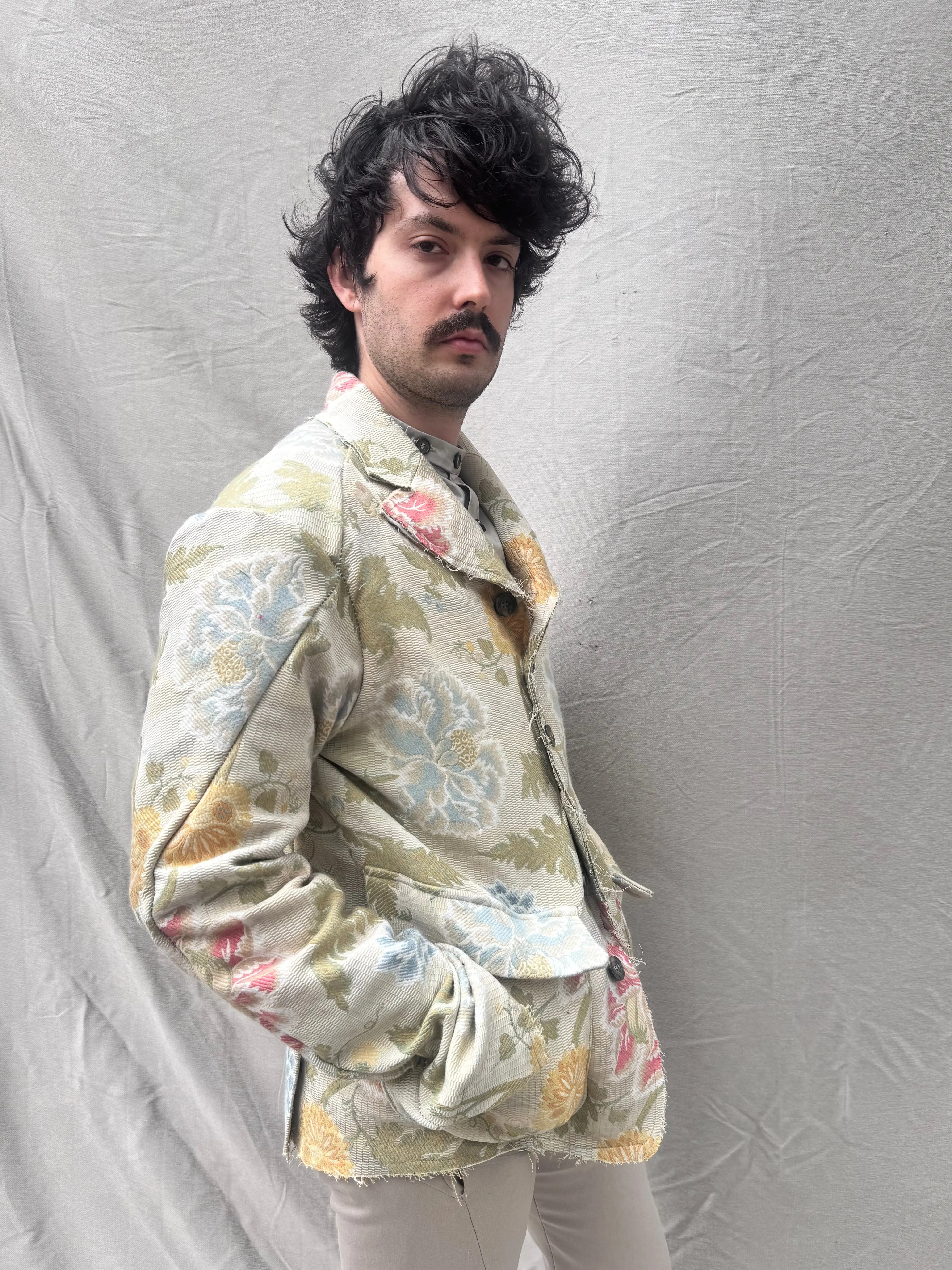 FW25 || PROTOLOGICAL ARCHETYPE TYLER BLAZER || COTTON + SILK BROCADE sold by zam barrett product image thumbnail 3