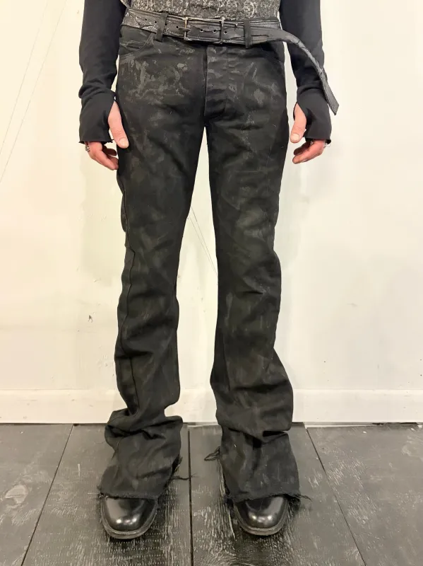 SS26 || BOOTCUT FLARED JEANS|| 100% COTTON - VOLCANIC SULPHUR COATED made by zam barrett