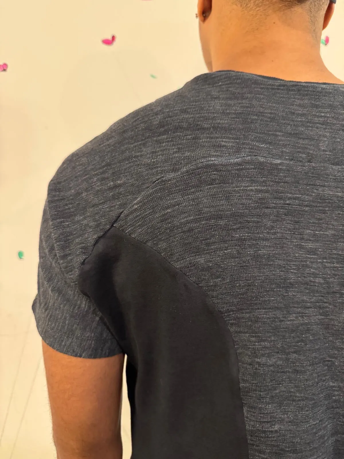 SS26 ||SYMMETRICAL SHORT SLEEVE 3DT || BLACK OVERDYED COTTON sold by zam barrett product image thumbnail 5