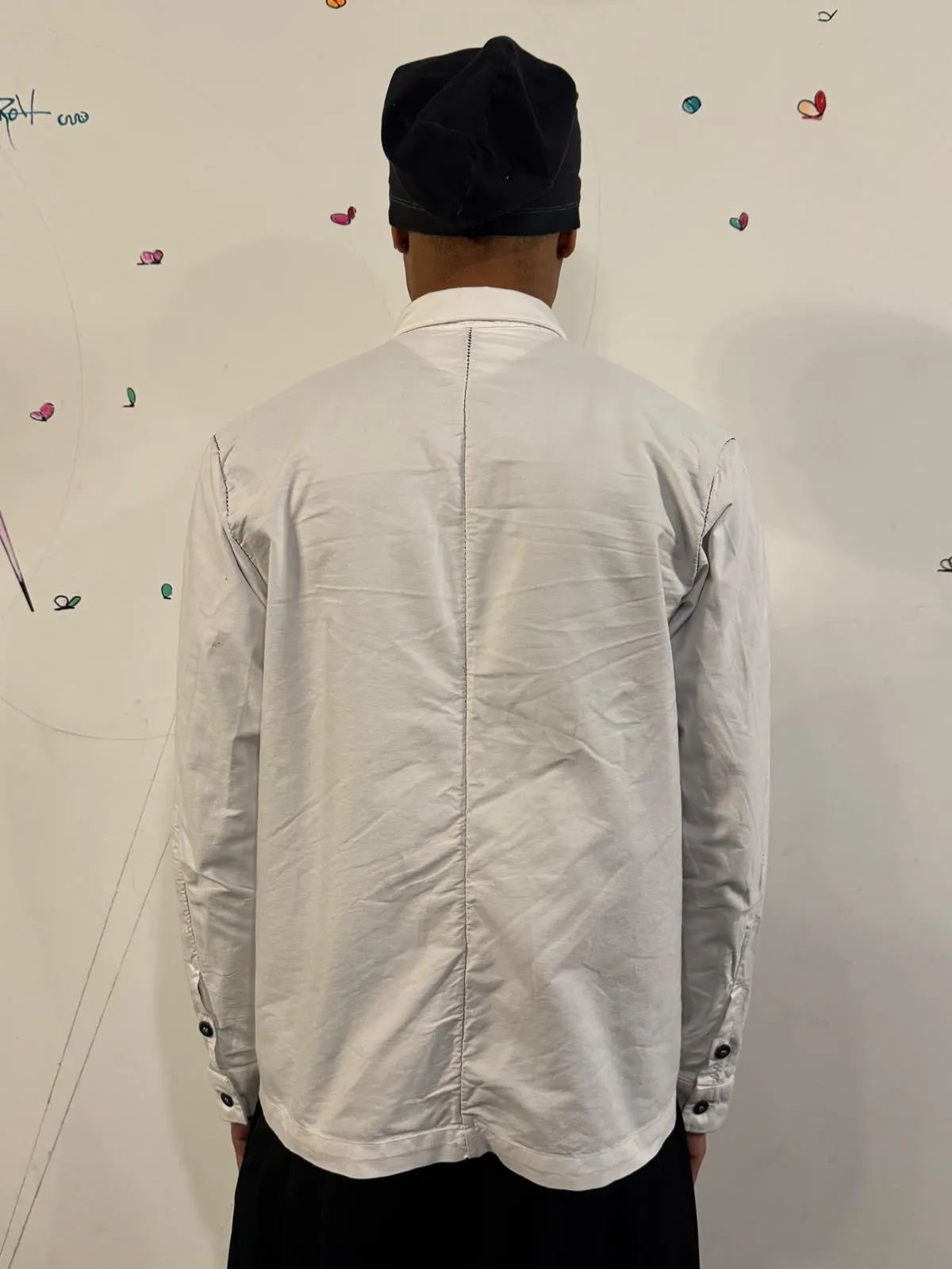 SS26 || FAULTED SHOULDER - |BOX| SHIRT - LONG SLEEVE || WHITE COTTON sold by zam barrett product image thumbnail 5