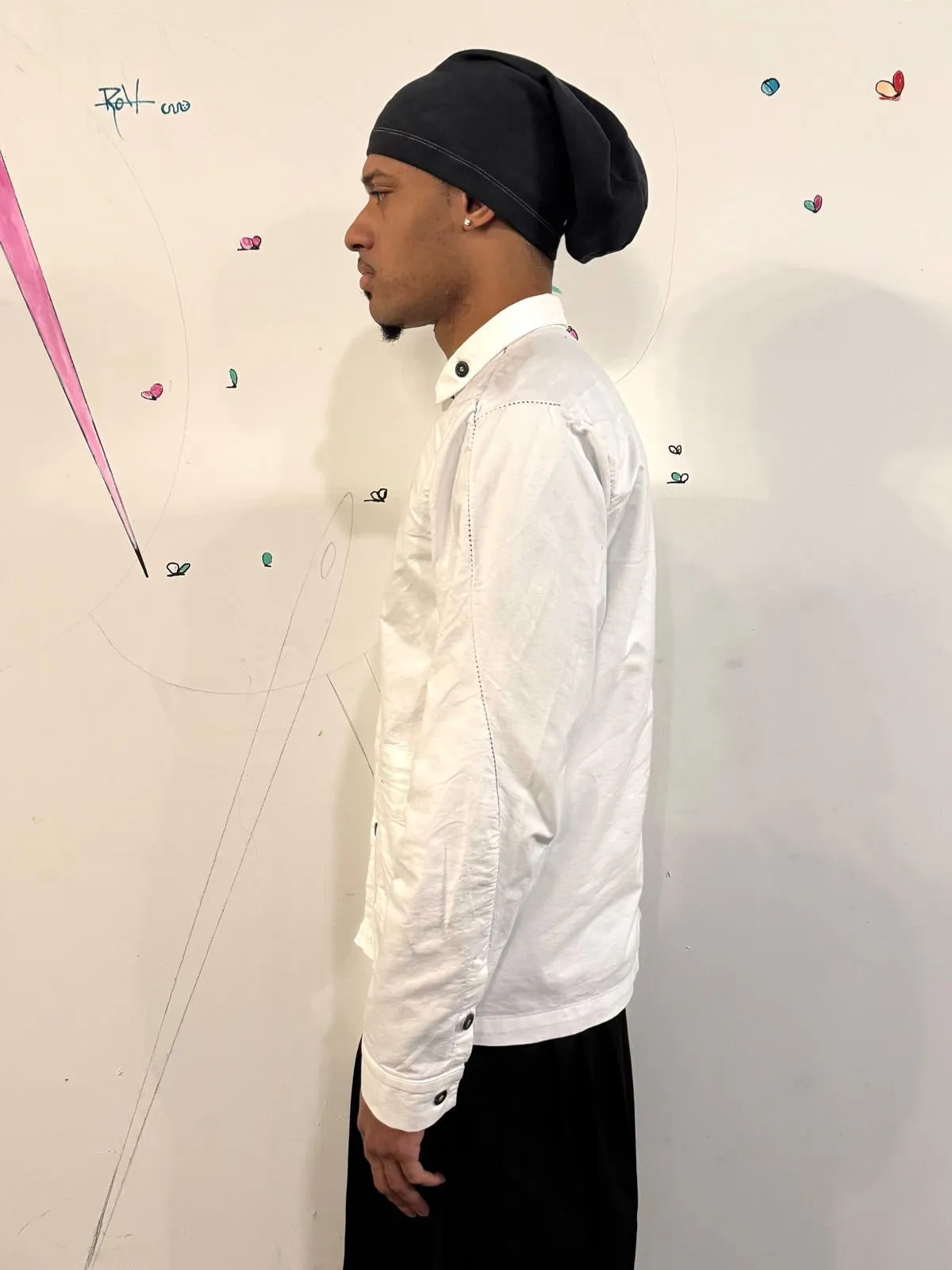 SS26 || FAULTED SHOULDER - |BOX| SHIRT - LONG SLEEVE || WHITE COTTON sold by zam barrett product image thumbnail 3