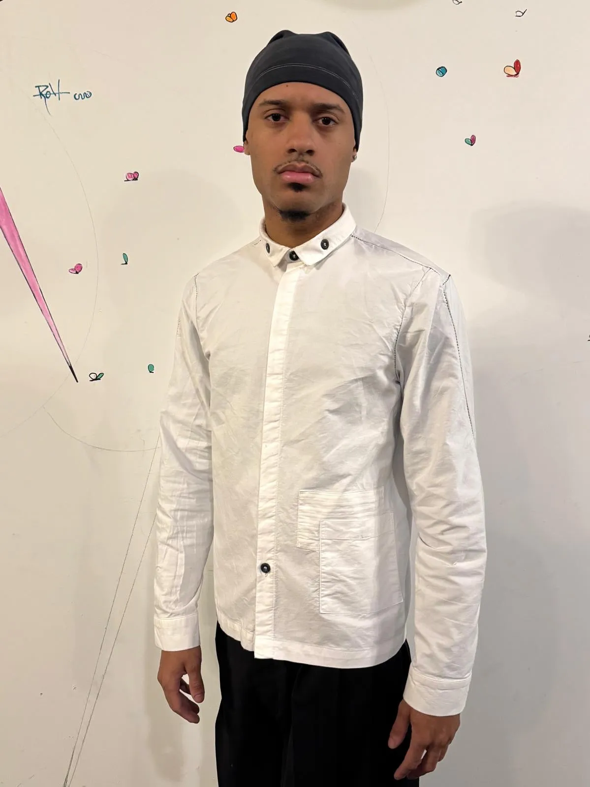 SS26 || FAULTED SHOULDER - |BOX| SHIRT - LONG SLEEVE || WHITE COTTON sold by zam barrett product image thumbnail 4