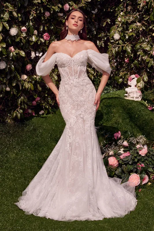 ANDREA & LEO WL031 Detachable Wings Mermaid Wedding Gown sold by The Gown Galleria
