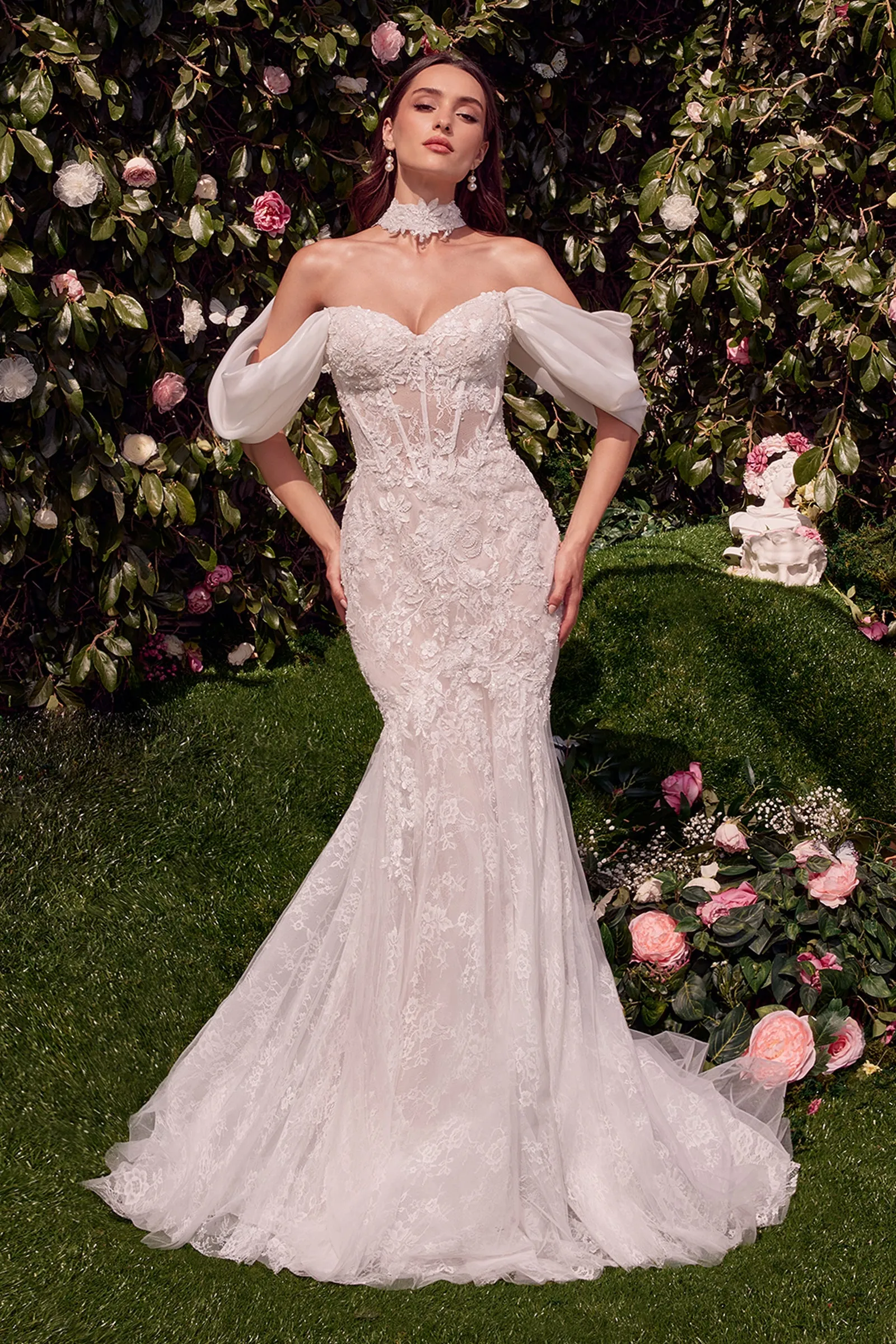 ANDREA & LEO WL031 Detachable Wings Mermaid Wedding Gown sold by The Gown Galleria