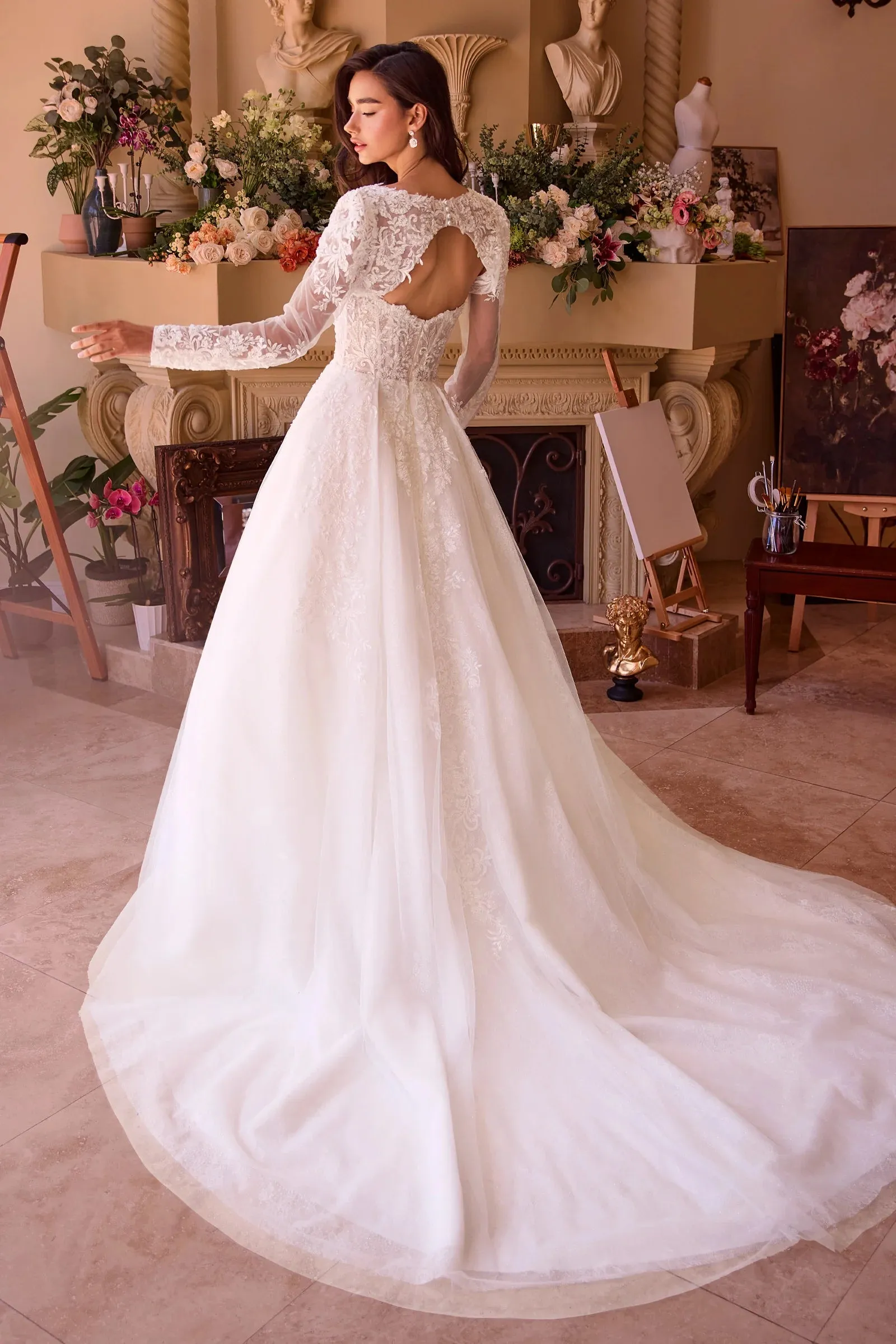 ANDREA & LEO WL037 Strapless Wedding Ball Gown & Lace Bolero sold by The Gown Galleria product image thumbnail 2