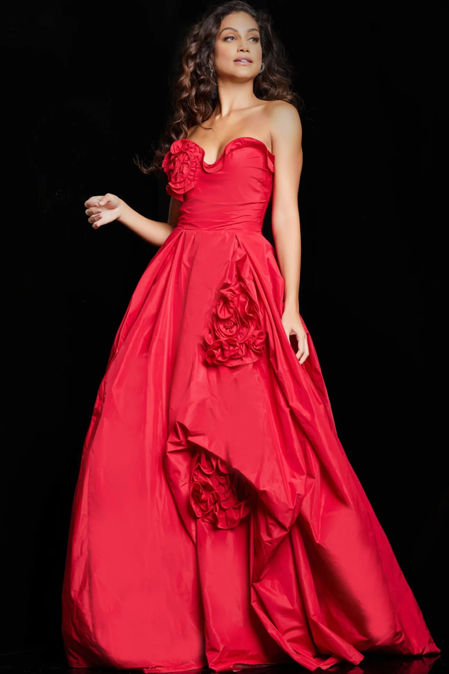 Jovani 37266 Strapless Ruffle Ballgown sold by The Gown Galleria product image thumbnail 4