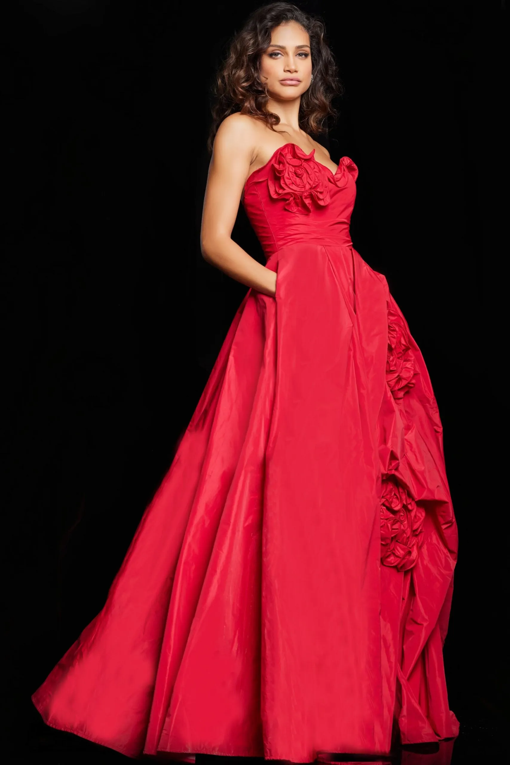 Jovani 37266 Strapless Ruffle Ballgown sold by The Gown Galleria product image thumbnail 3