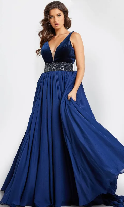 Jovani 26201 Embellished Waist A-Line Prom Dress sold by The Gown Galleria