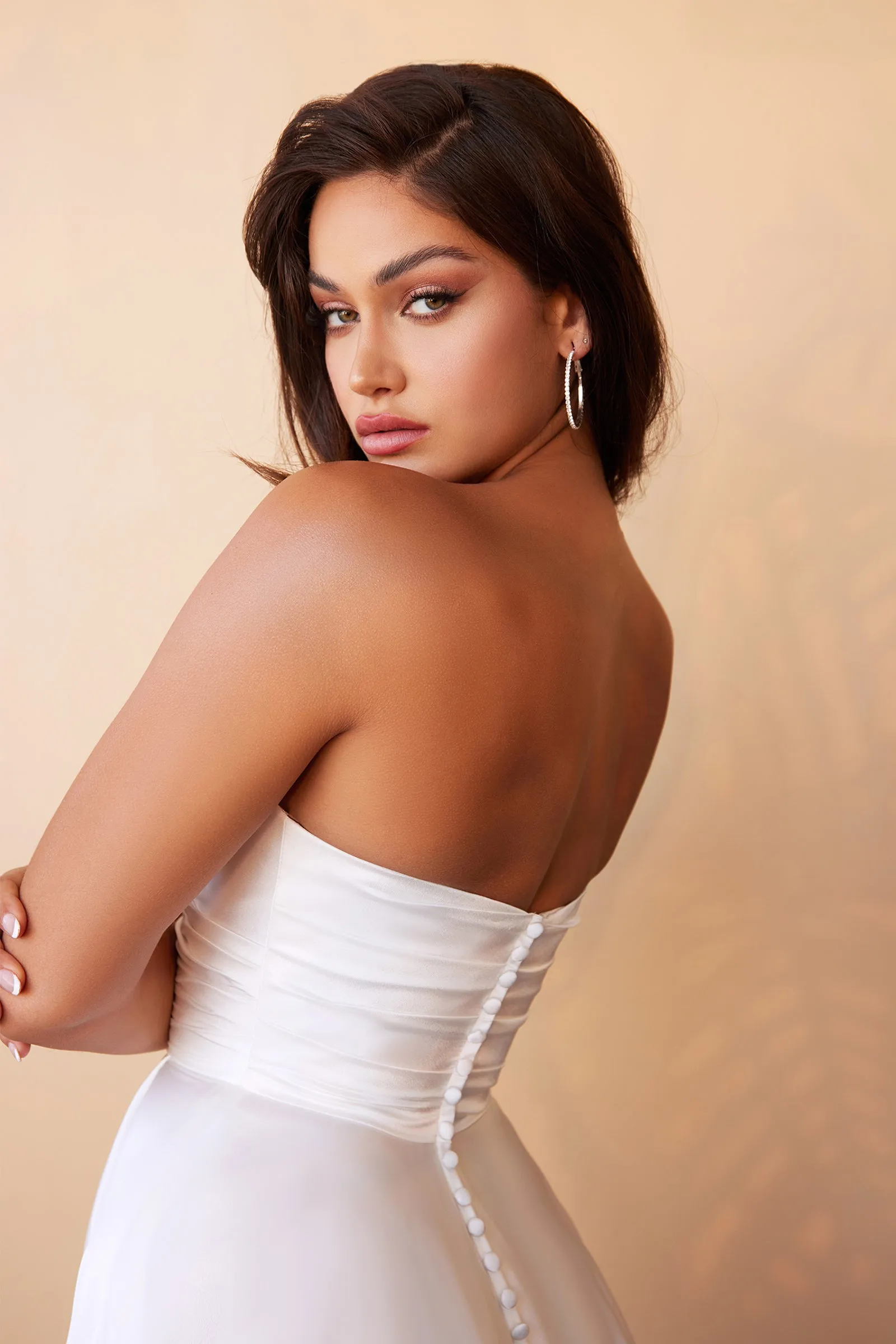 CINDERELLA DIVINE CD0166W Sweetheart Strapless Satin Bridal Gown sold by The Gown Galleria product image thumbnail 5