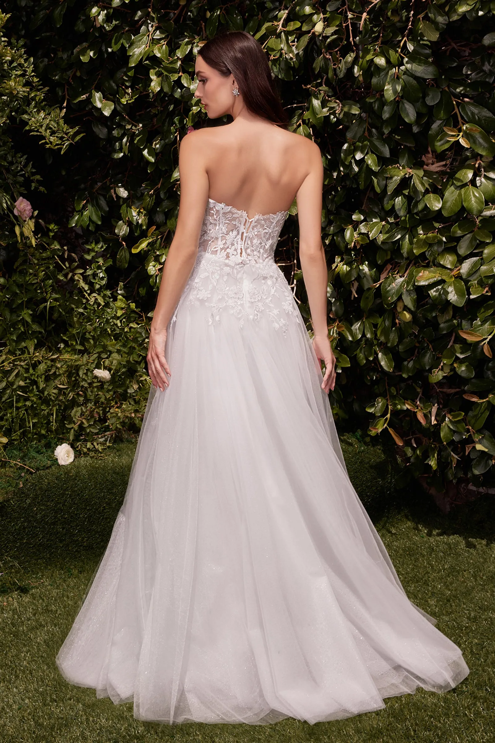 CINDERELLA DIVINE C148W Strapless A-Line Lace & Tulle Wedding Dress sold by The Gown Galleria product image thumbnail 2