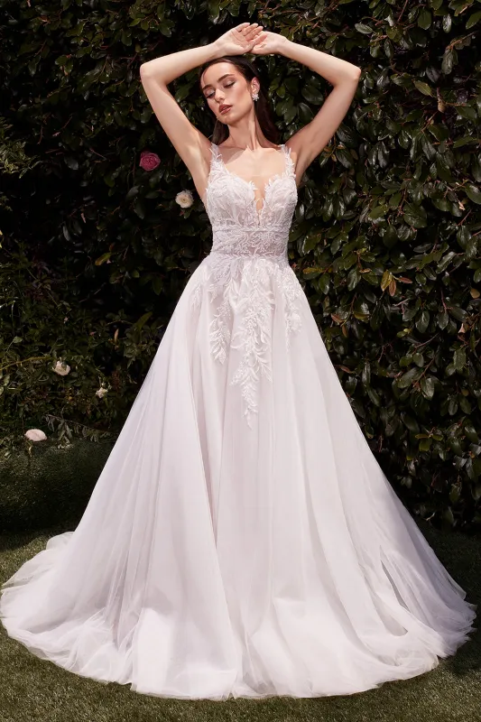 CINDERELLA DIVINE CDS511W Lace & Tulle Bridal Ball Gown sold by The Gown Galleria