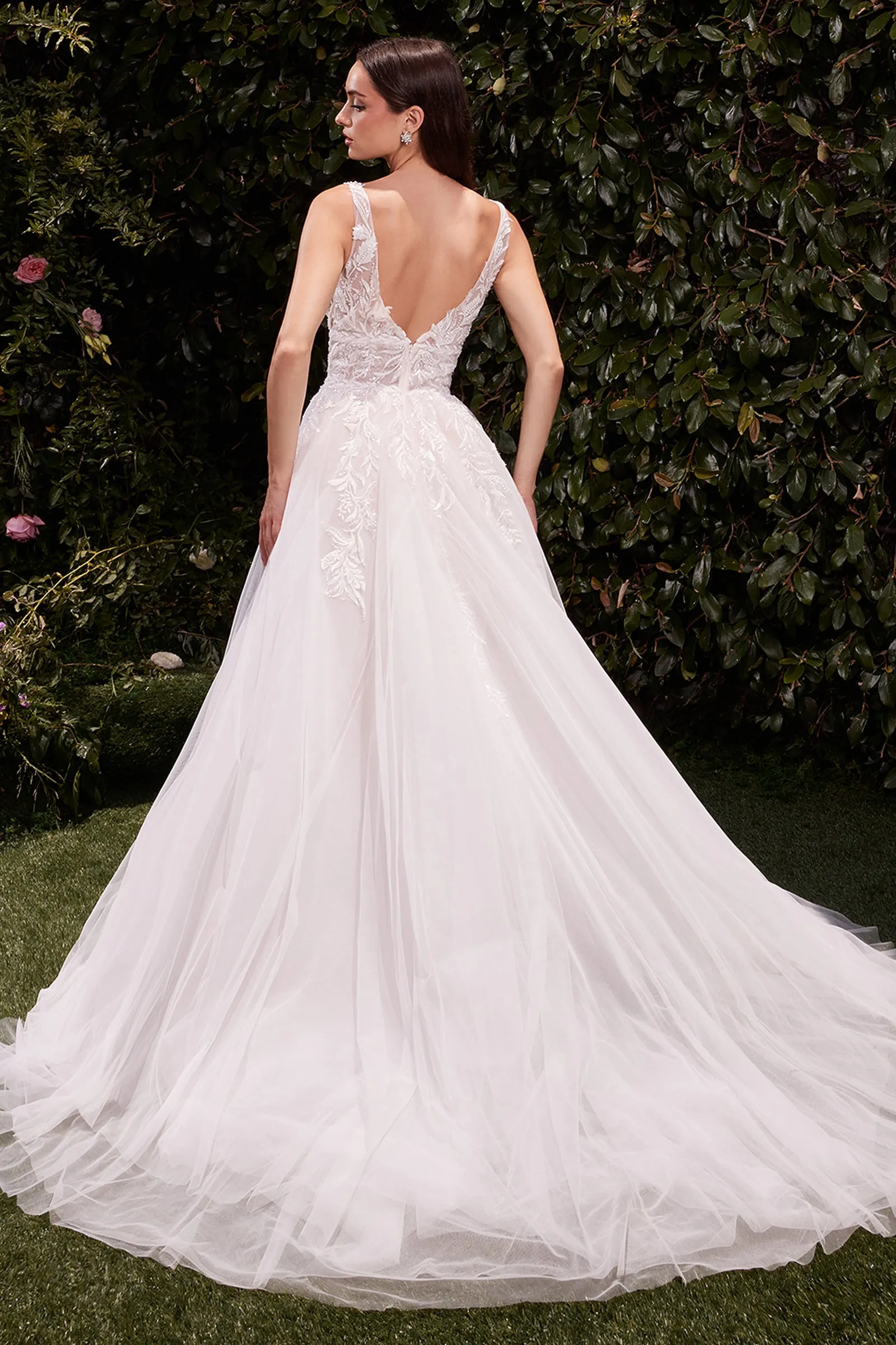 CINDERELLA DIVINE CDS511W Lace & Tulle Bridal Ball Gown sold by The Gown Galleria product image thumbnail 2