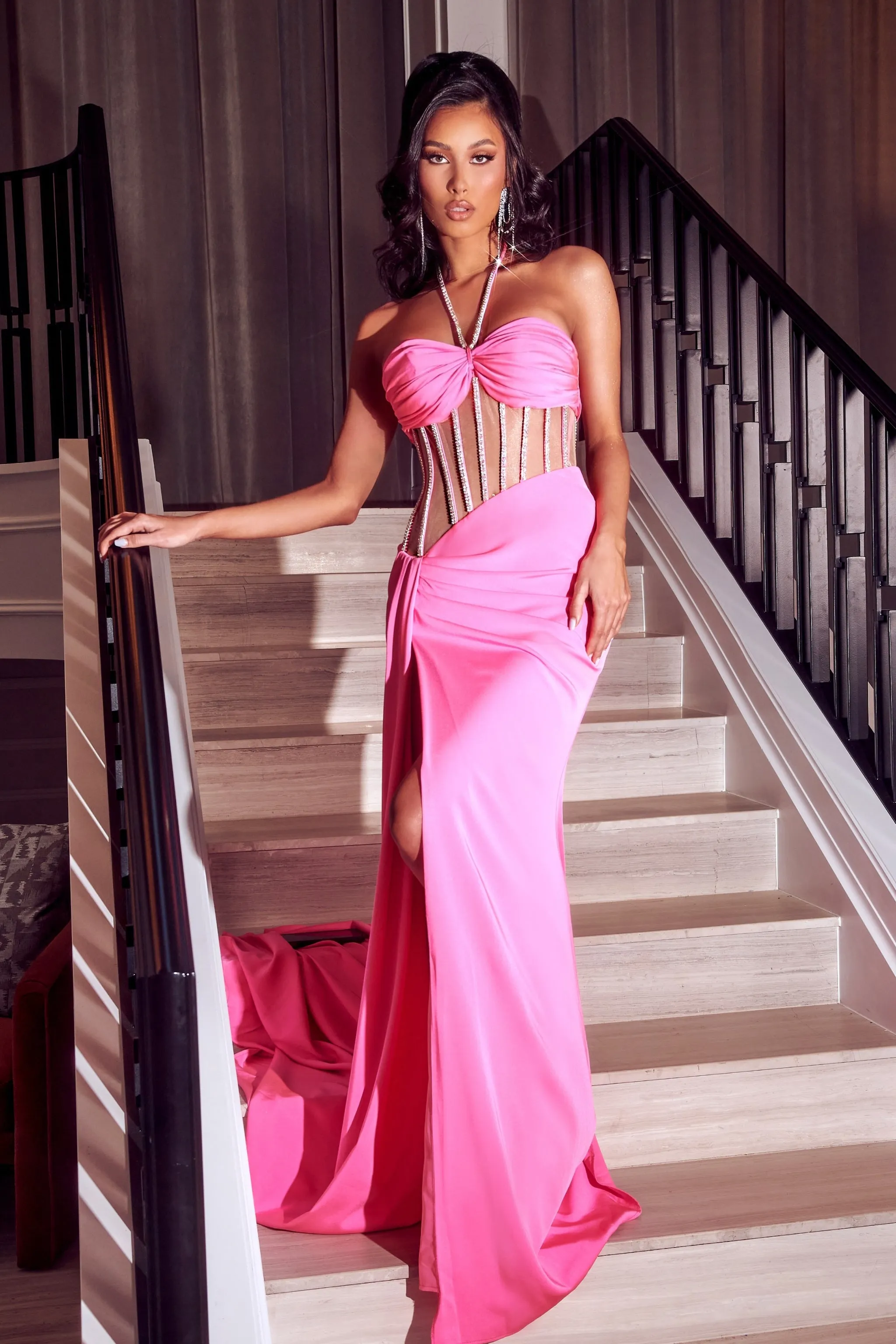 PORTIA & SCARLETT PS23341 Sheer Corset Sweetheart Gown sold by The Gown Galleria