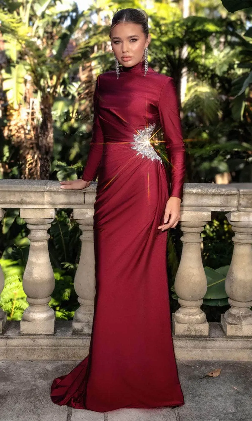 PORTIA & SCARLETT PS24740 Runched Long Sleeve Prom Dress sold by The Gown Galleria