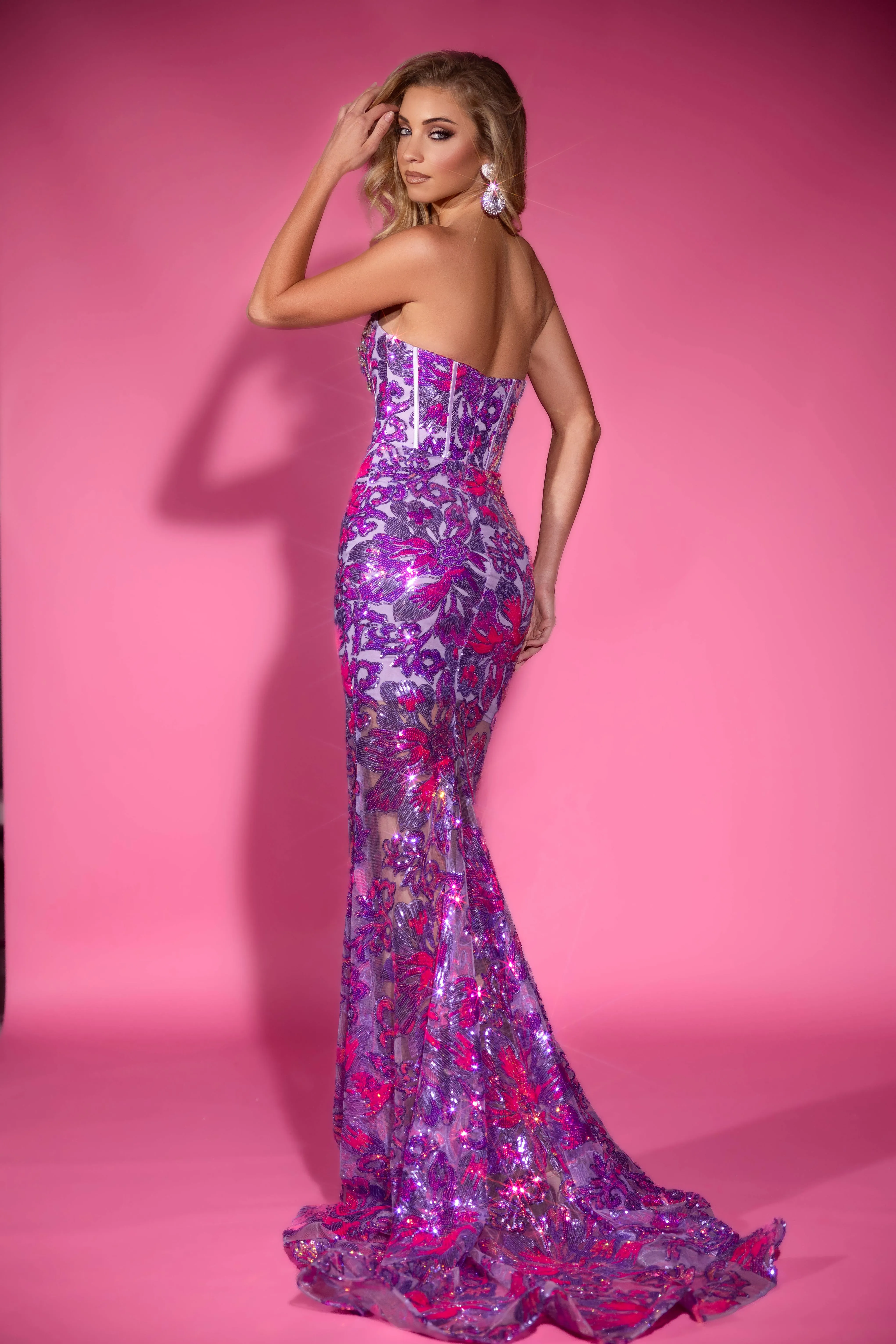 PORTIA & SCARLETT PS25262 Sweetheart Strapless Sequin Prom Gown sold by The Gown Galleria product image thumbnail 2