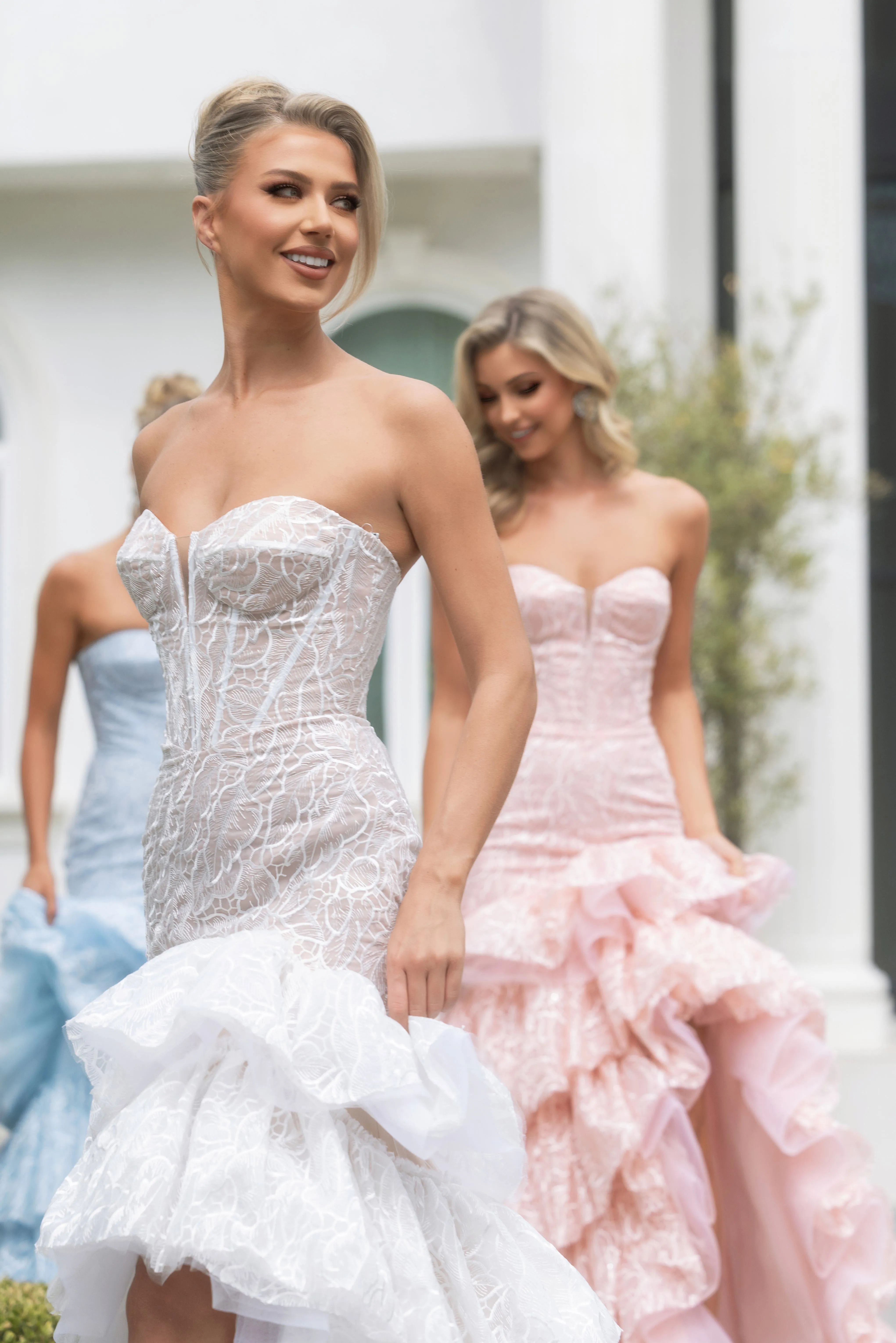 PORTIA & SCARLETT PS25250 Ruffled Tiers Mermaid Prom Gown sold by The Gown Galleria product image thumbnail 3