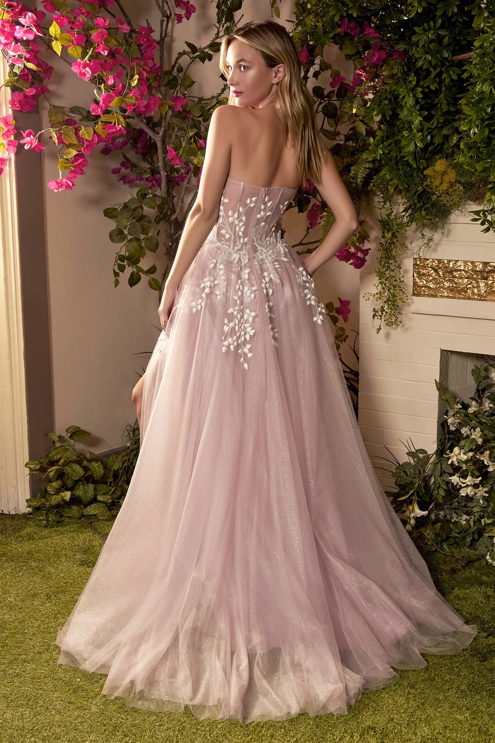 ANDREA & LEO A1029 Strapless Bodice Tulle A Line Dress sold by The Gown Galleria product image thumbnail 2