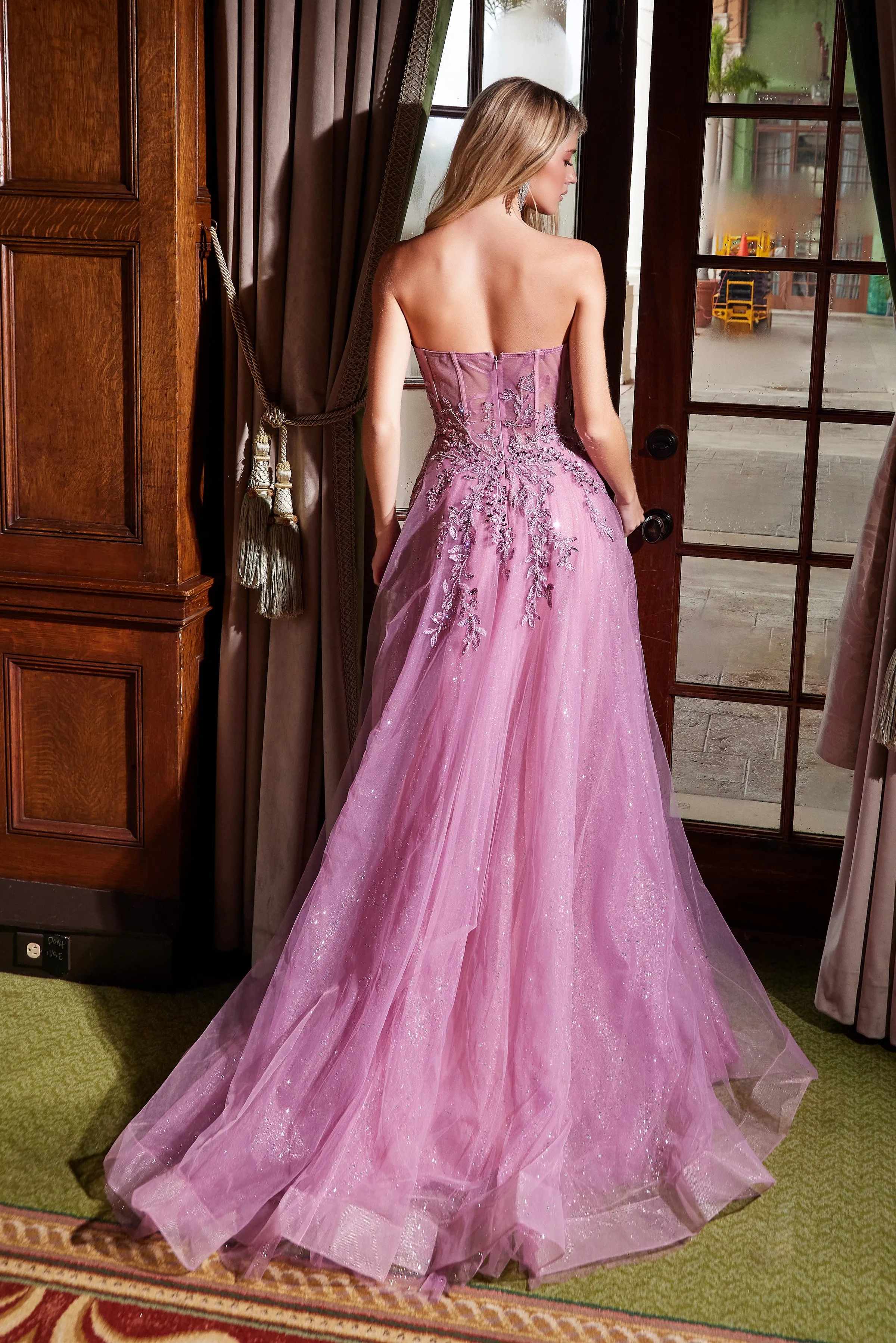 NOX ANABEL G1371 A-Line Tulle Sweetheart Sequin Applique Dress sold by The Gown Galleria product image thumbnail 2