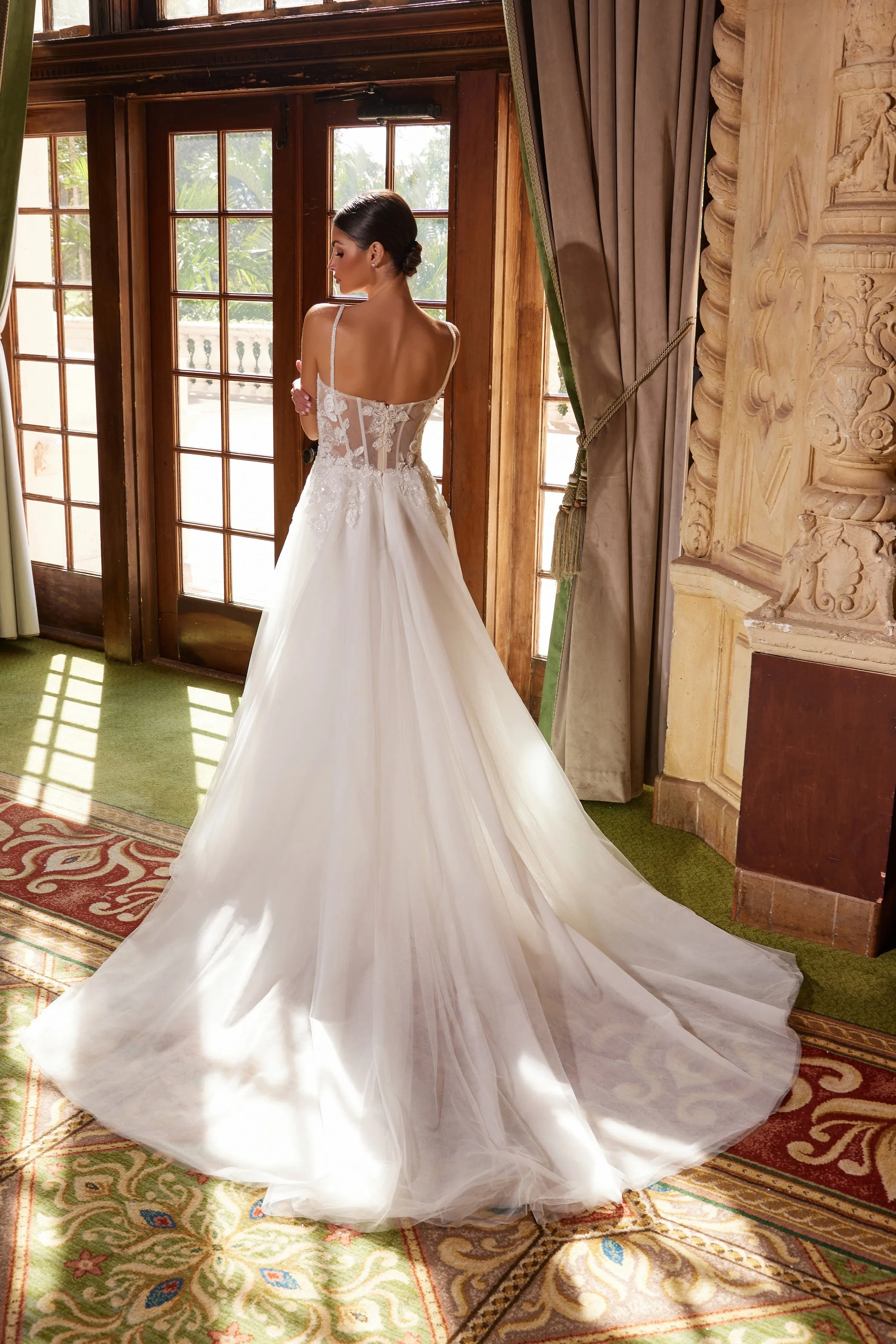 NOX ANABEL JE1021 Elegant A-Line Embroidered Tulle Dress sold by The Gown Galleria product image thumbnail 4