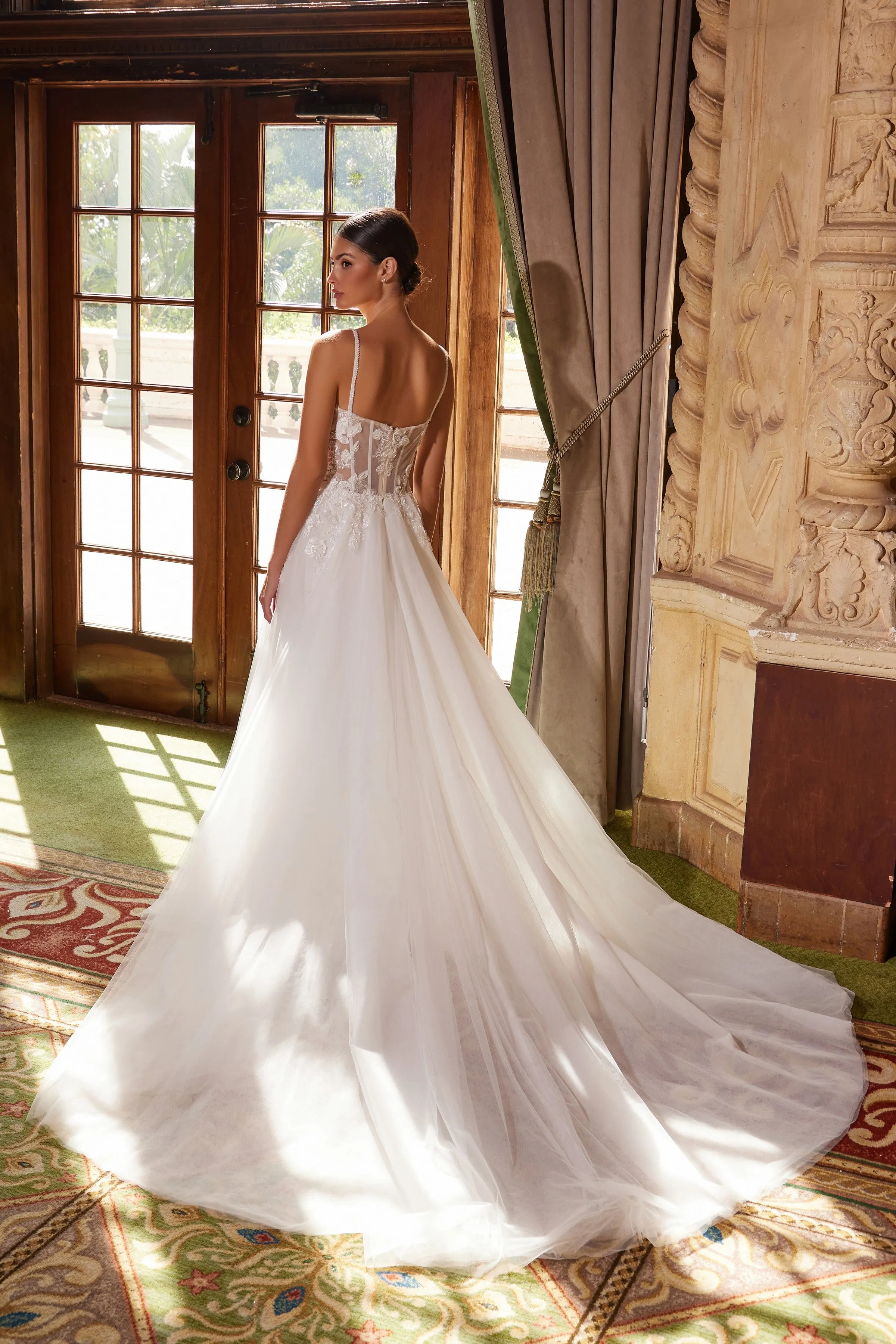 NOX ANABEL JE1021 Elegant A-Line Embroidered Tulle Dress sold by The Gown Galleria product image thumbnail 3