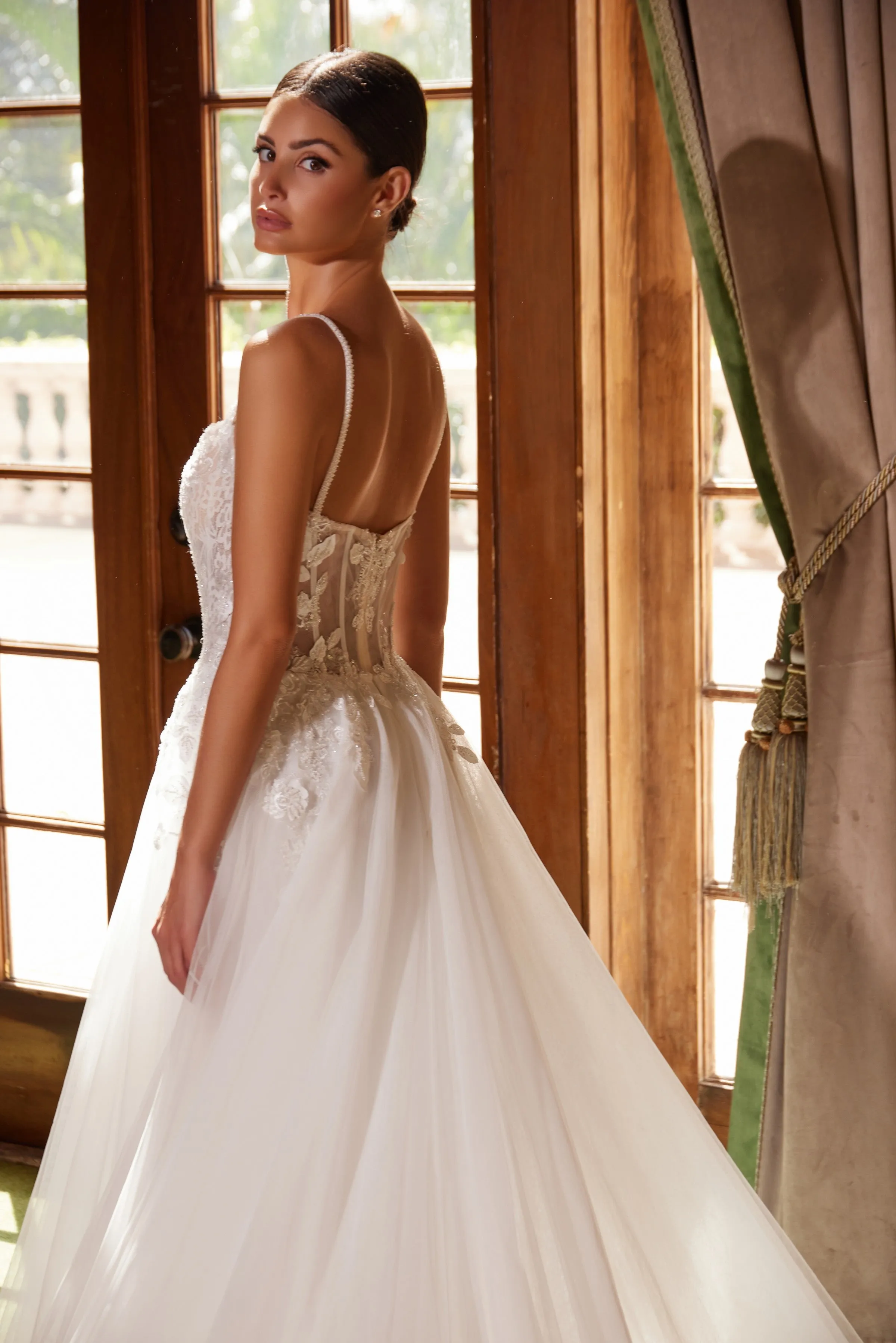 NOX ANABEL JE1021 Elegant A-Line Embroidered Tulle Dress sold by The Gown Galleria product image thumbnail 5