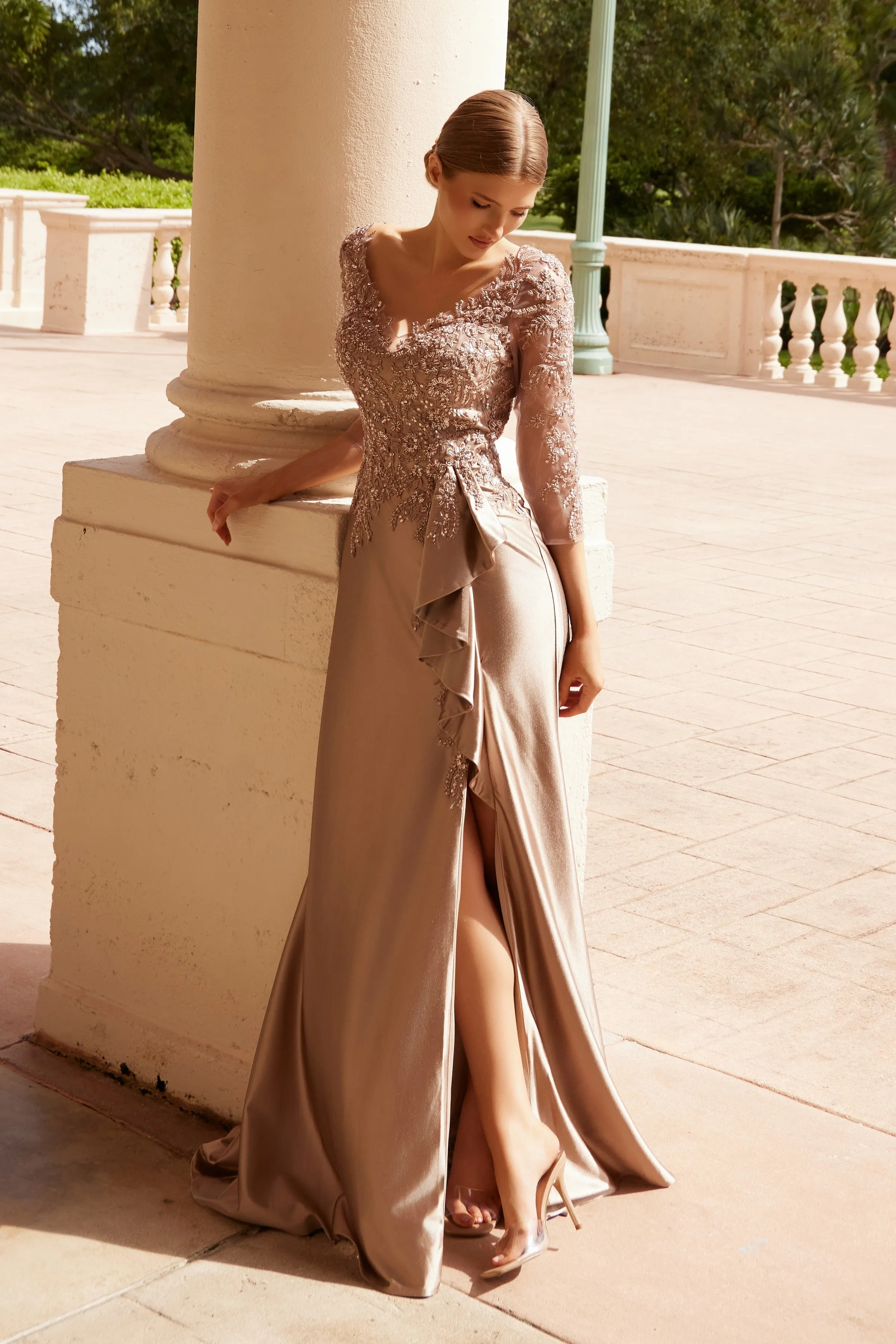 NOX ANABEL ME126 Elegant U-Neck Mother Of The Bride Dress sold by The Gown Galleria product image thumbnail 3