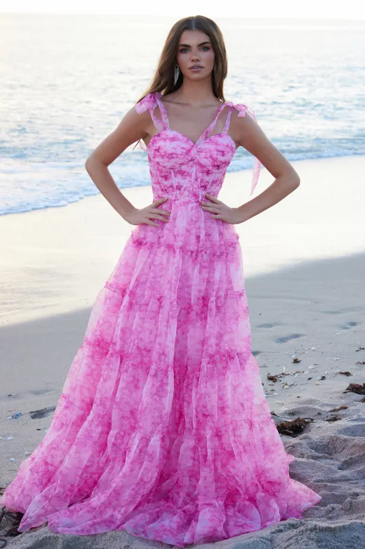 NOX ANABEL T1501 Long A-Line Chiffon Prom Dress sold by The Gown Galleria