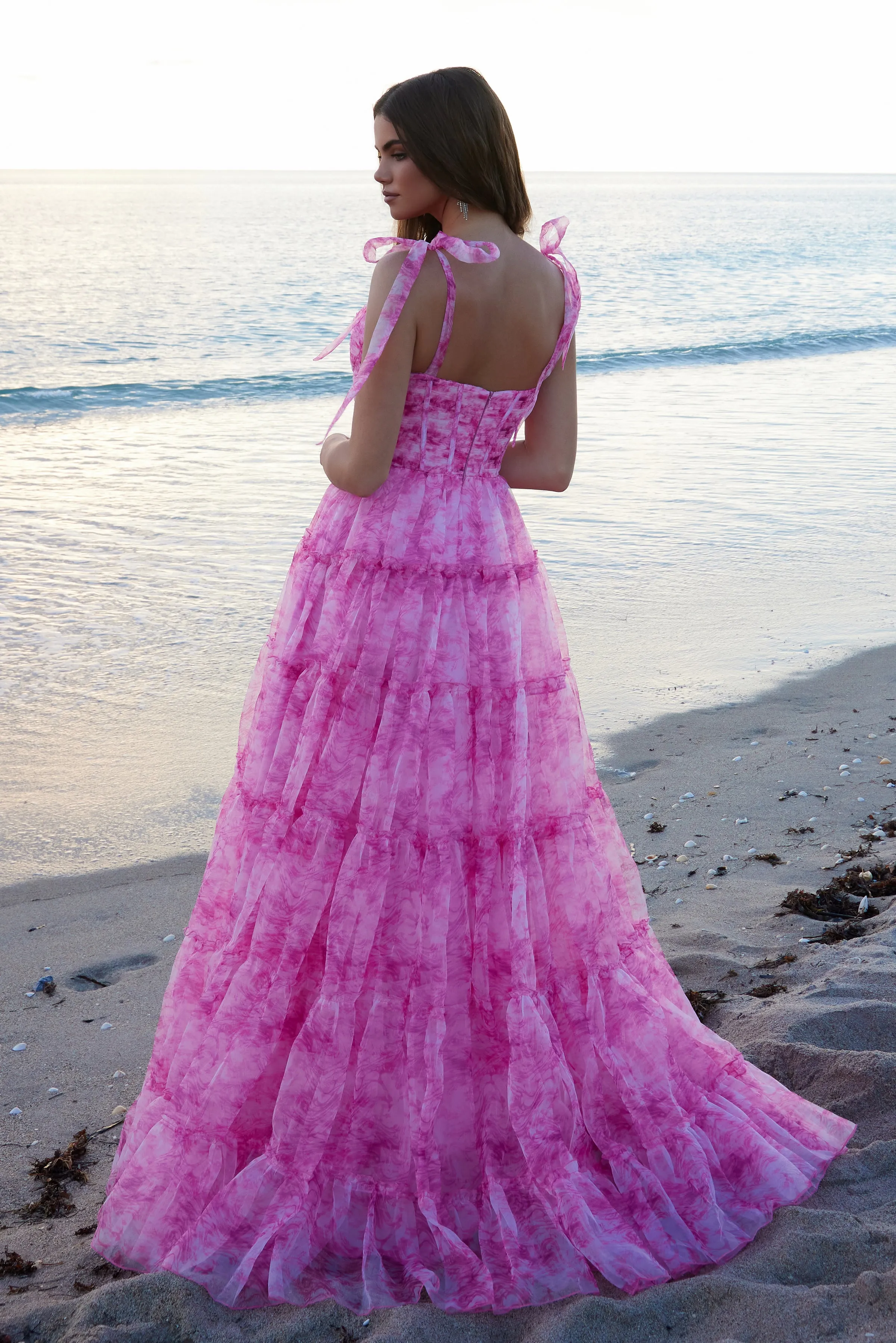NOX ANABEL T1501 Long A-Line Chiffon Prom Dress sold by The Gown Galleria product image thumbnail 2