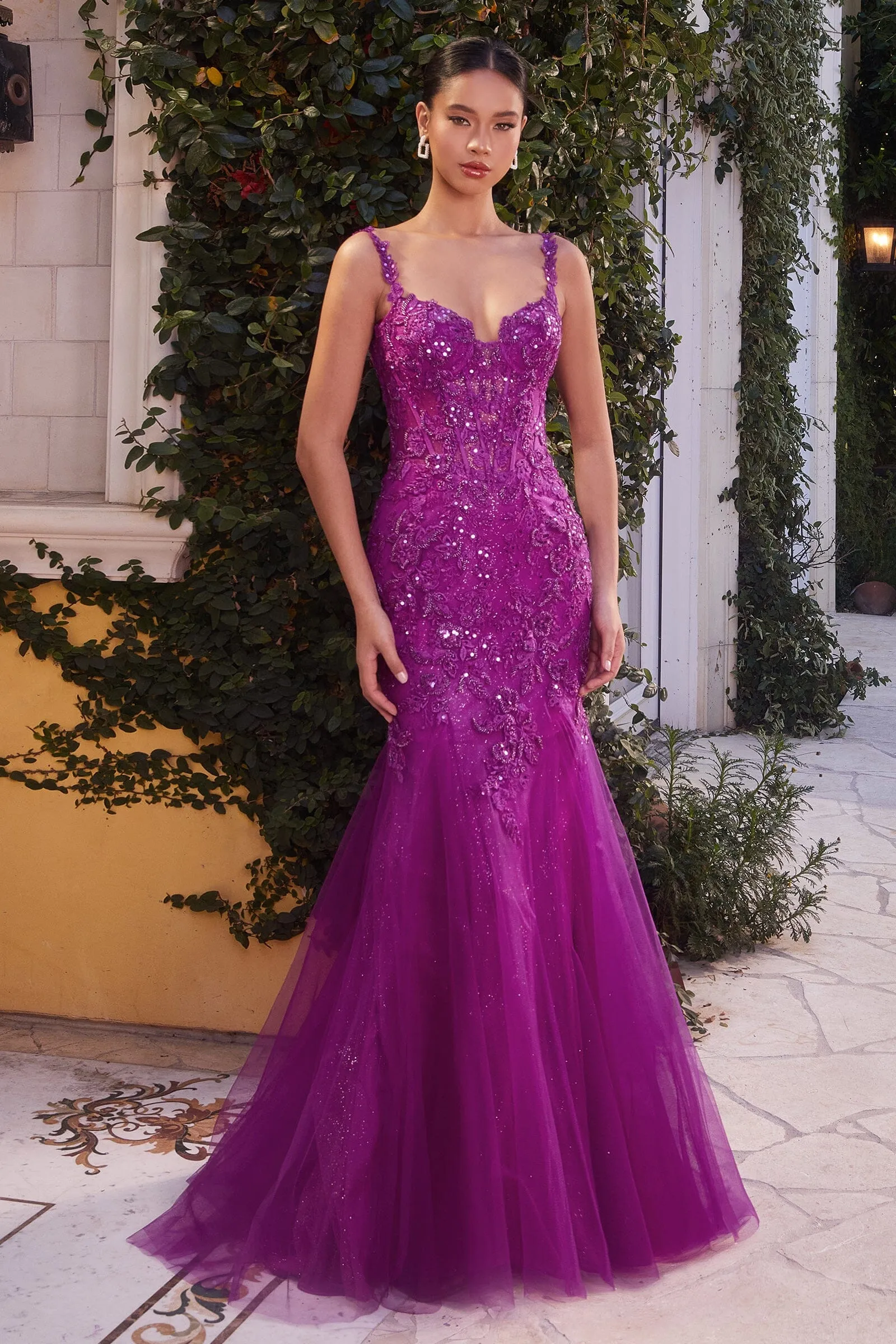 ANDREA & LEO A1231 Lace & Tulle Mermaid Gown sold by The Gown Galleria