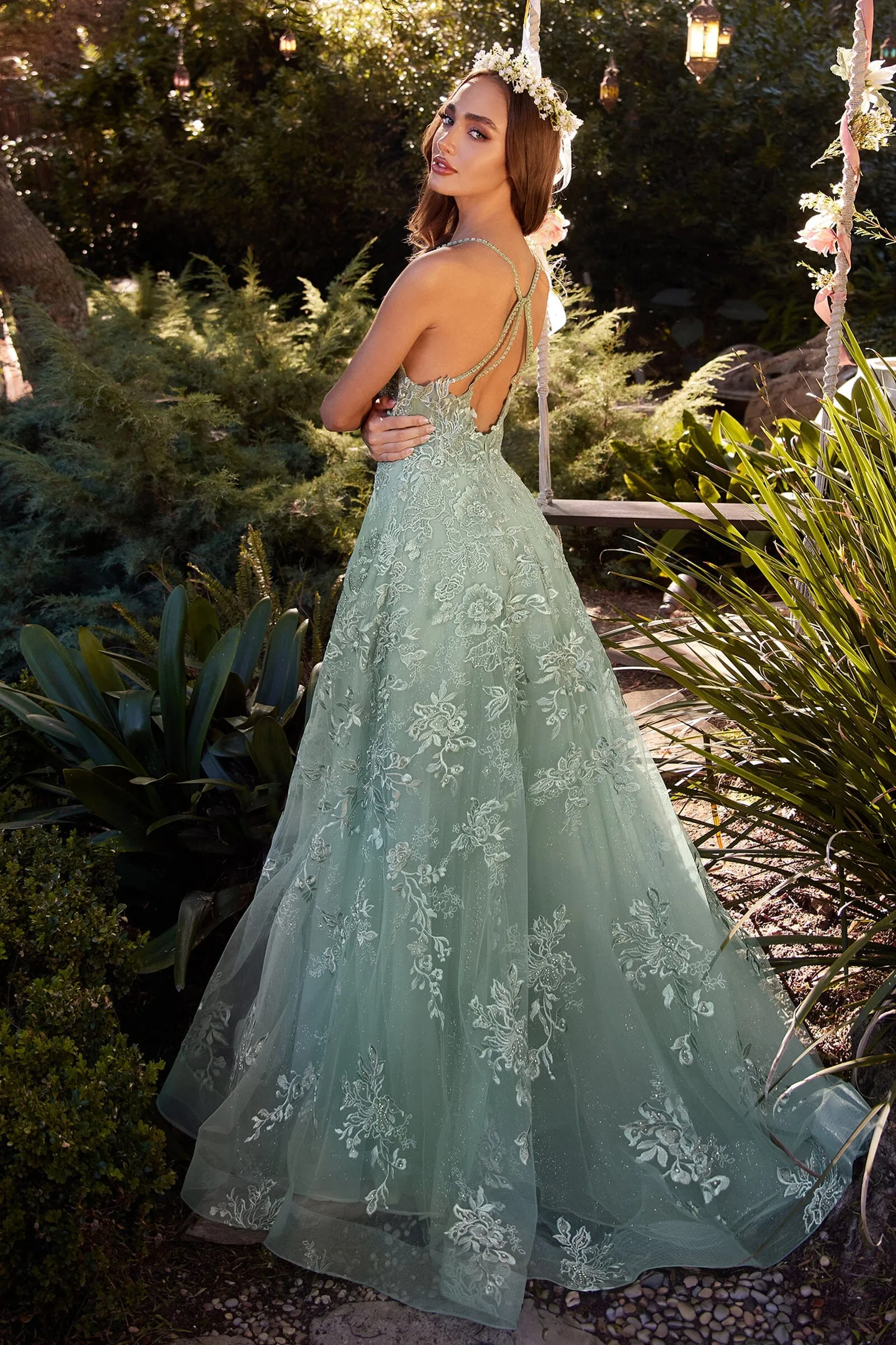 ANDREA & LEO A1248 Lace Embellished A-Line Dress sold by The Gown Galleria product image thumbnail 2