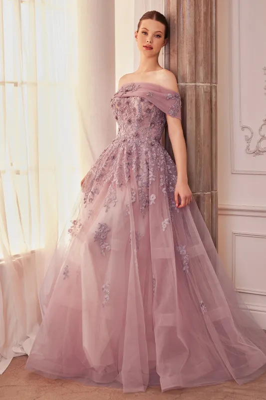 ANDREA & LEO A1348 Strapless Off The Shoulder Ball Gown sold by The Gown Galleria
