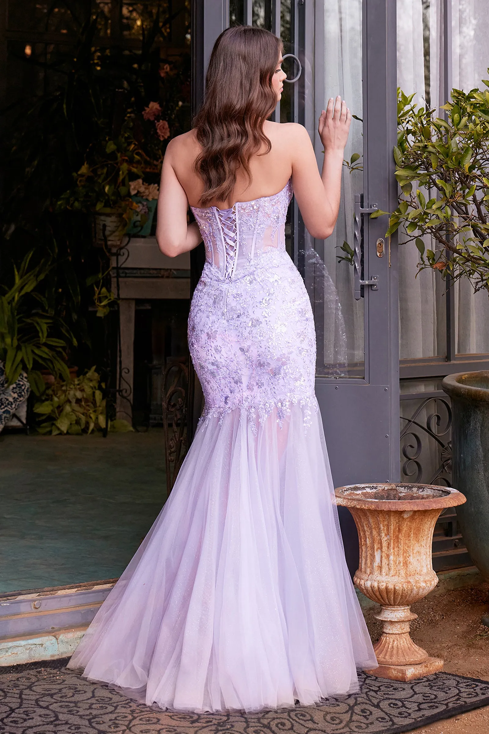 ANDREA & LEO A1388 Sequin Floral Mermaid Gown sold by The Gown Galleria product image thumbnail 2