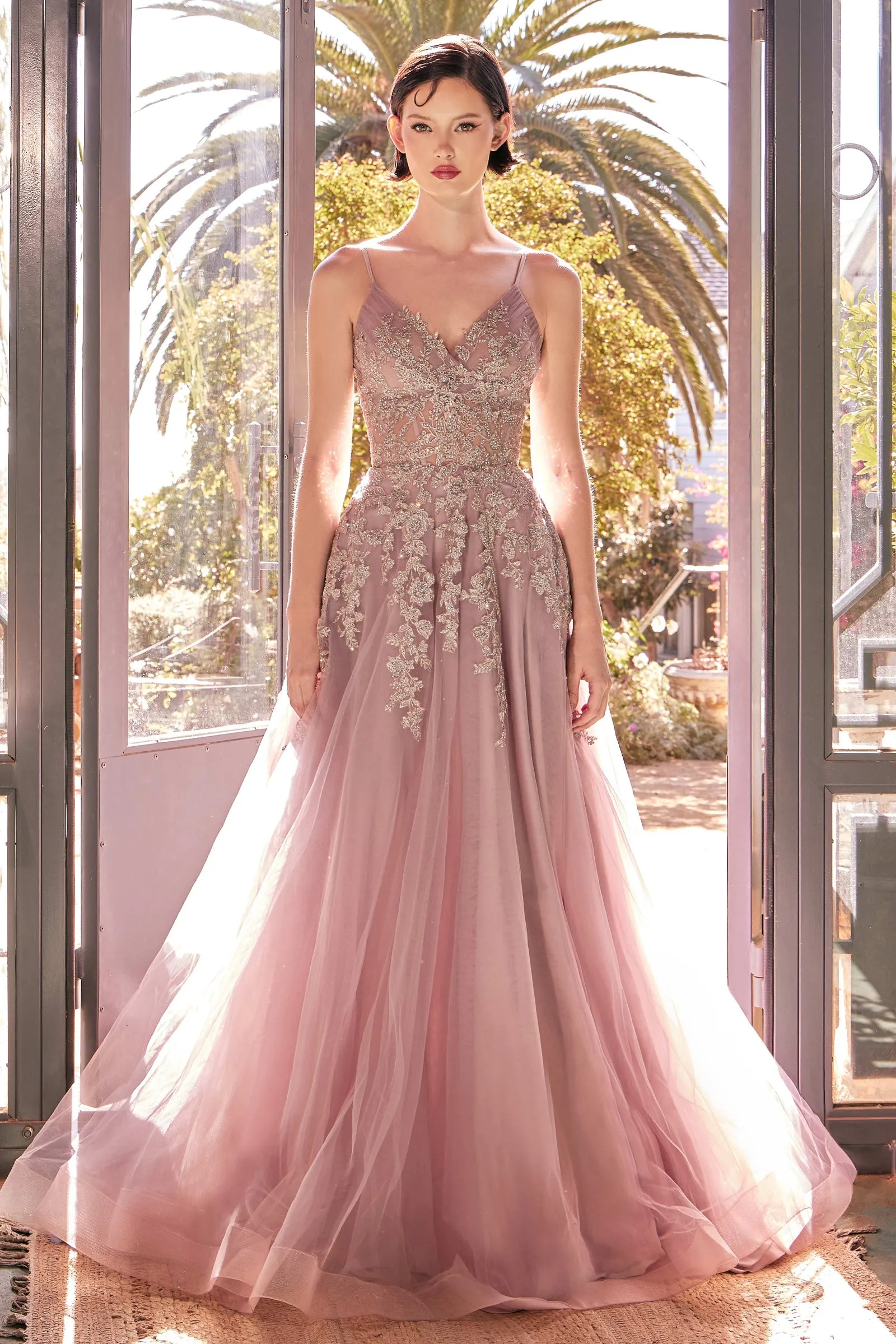 ANDREA & LEO A1416 A-Line Lace & Tulle Gown sold by The Gown Galleria