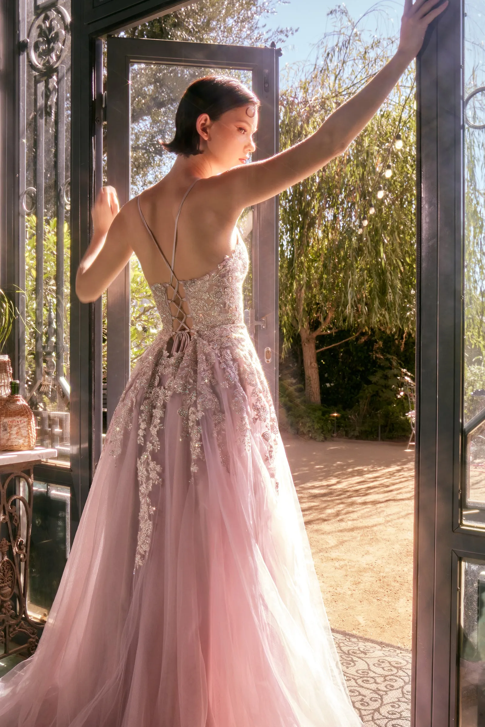 ANDREA & LEO A1416 A-Line Lace & Tulle Gown sold by The Gown Galleria product image thumbnail 4