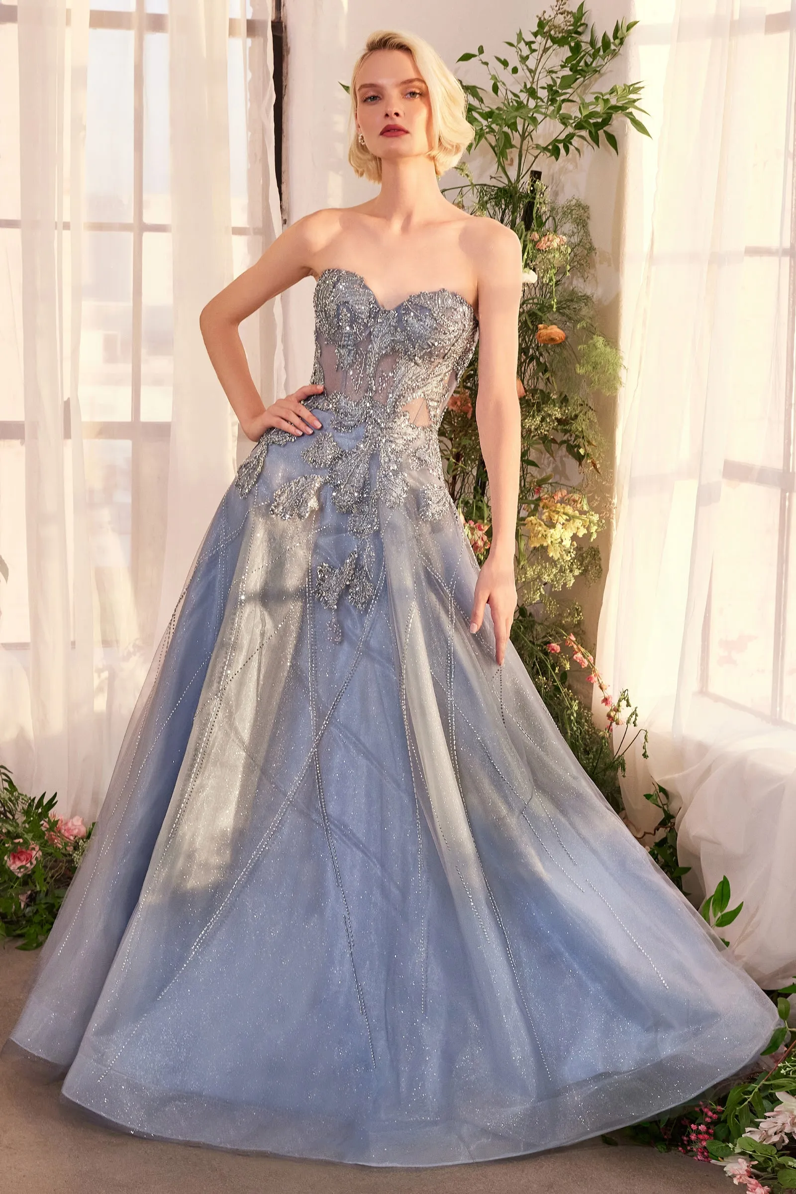 ANDREA & LEO A1387 Strapless Embellished Tulle Ball Gown sold by The Gown Galleria product image thumbnail 3