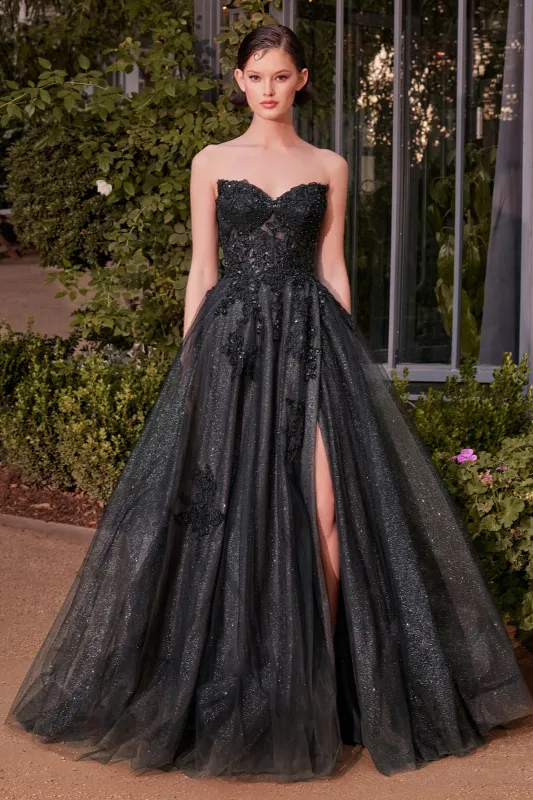 ANDREA & LEO A1378 Strapless Layered Tulle Ball Gown sold by The Gown Galleria