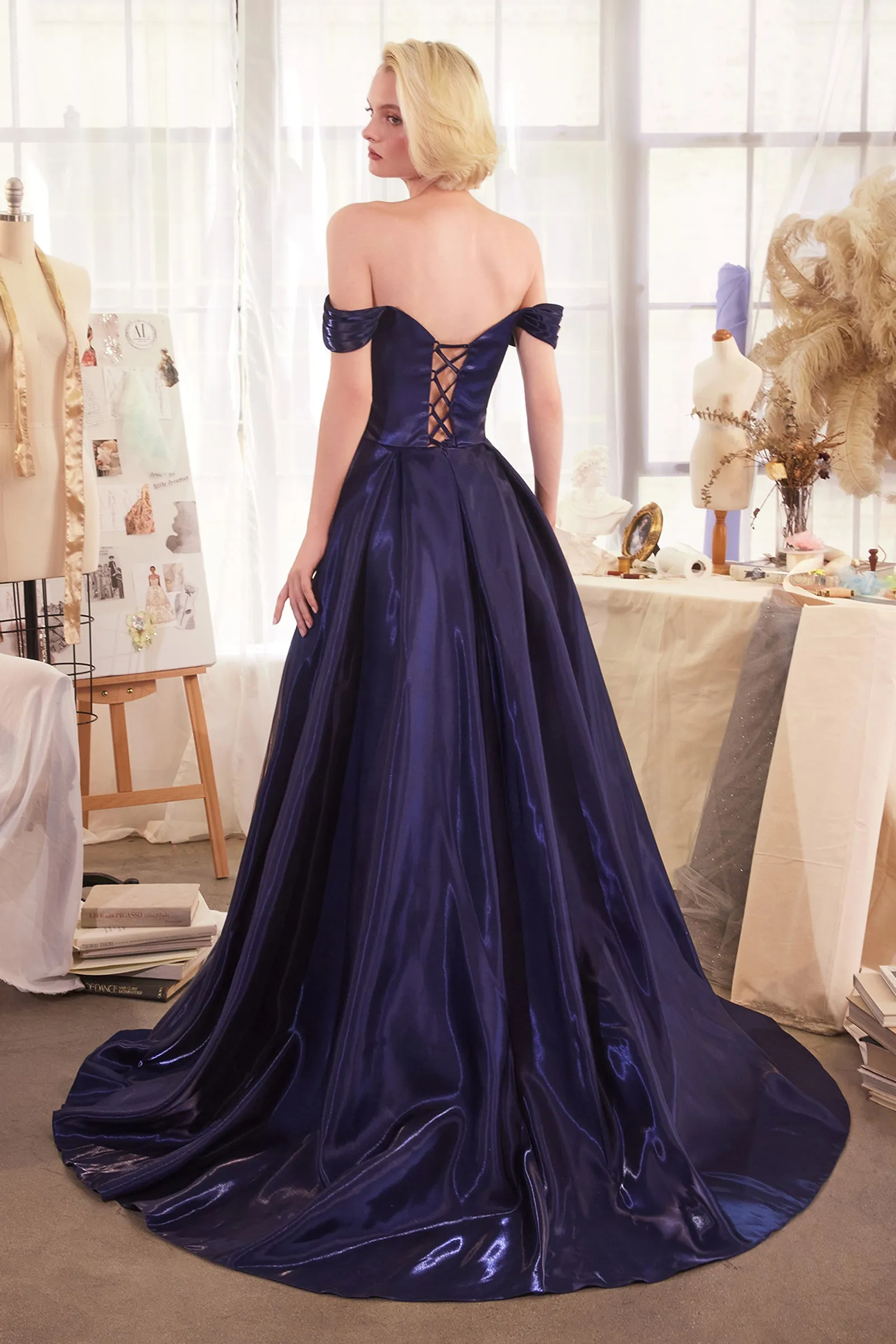 ANDREA & LEO A1424 Off The Shoulder Organza Ball Gown sold by The Gown Galleria product image thumbnail 2