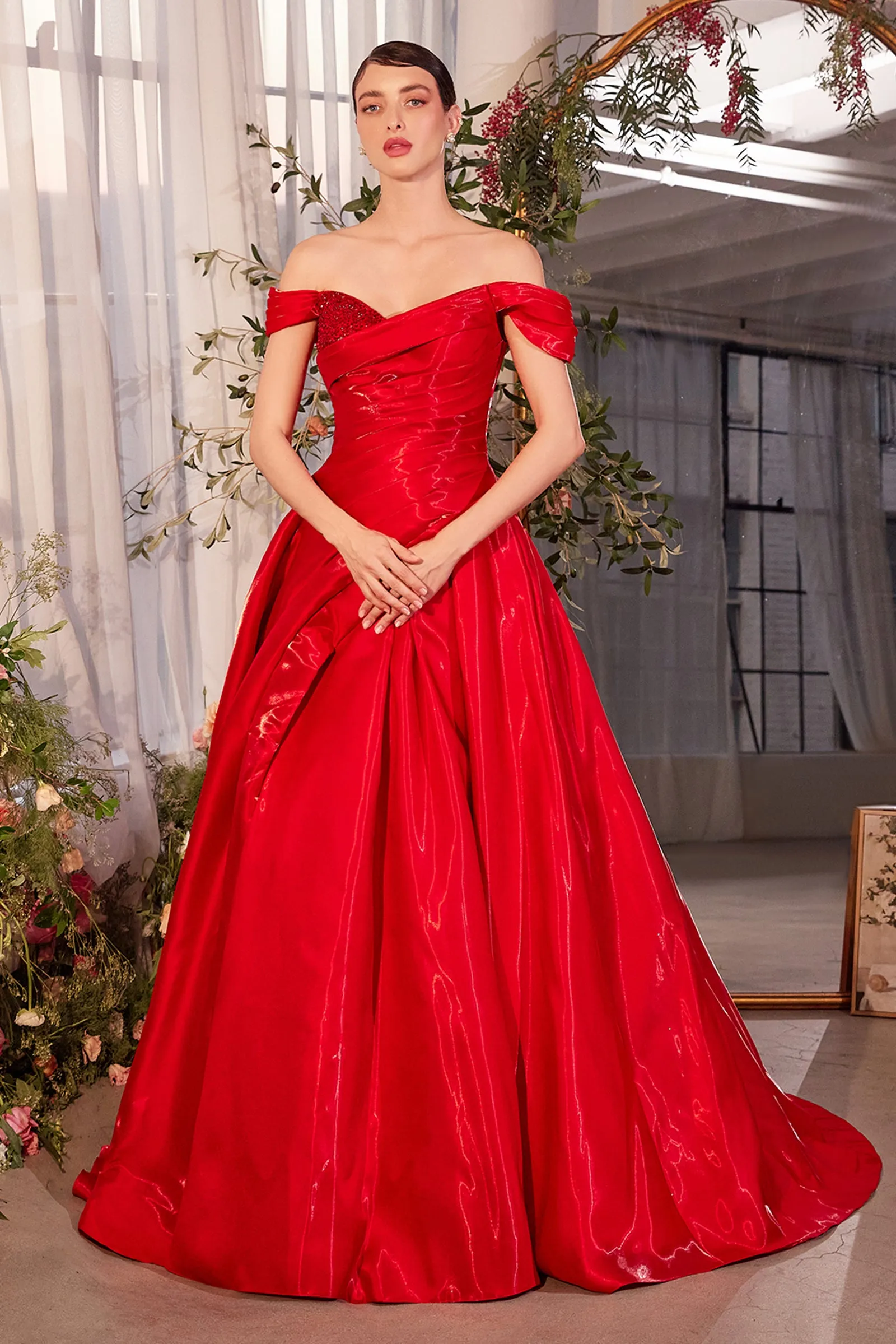 ANDREA & LEO A1424 Off The Shoulder Organza Ball Gown sold by The Gown Galleria product image thumbnail 4