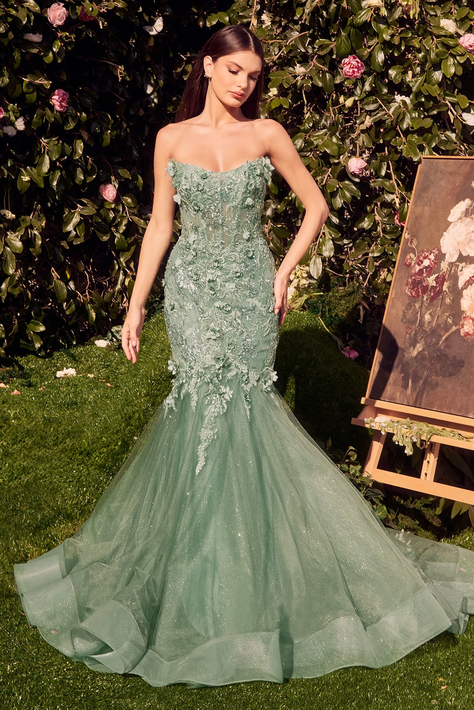 ANDREA & LEO MA101 Dynasty Lace Mermaid Gown sold by The Gown Galleria