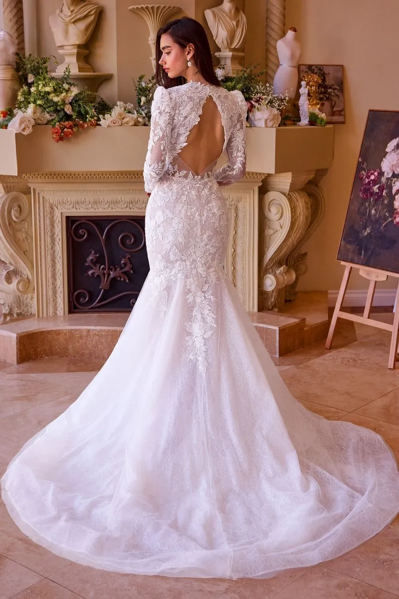 ANDREA & LEO WL036 Long Sleeve Lace Mermaid Bridal Gown sold by The Gown Galleria product image thumbnail 2