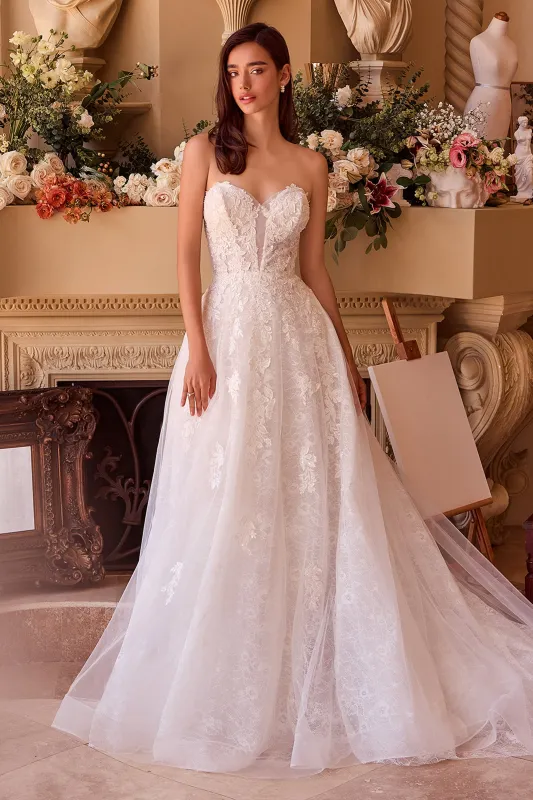 ANDREA & LEO WL052 Deep Sweetheart Strapless Bridal Ball Gown sold by The Gown Galleria