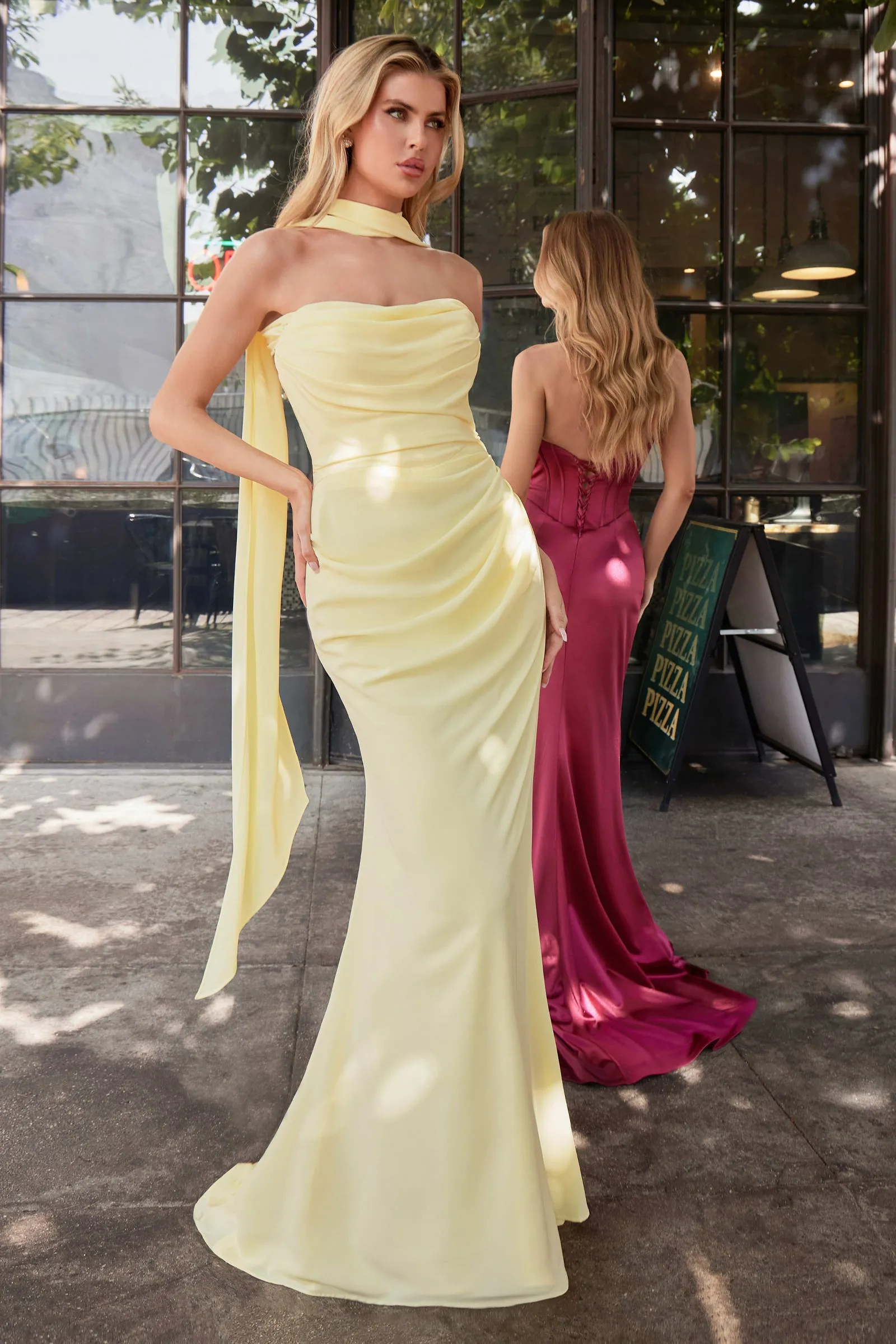 CINDERELLA DIVINE 7433 Strapless Versitile Chiffon Fitted Dress sold by The Gown Galleria product image thumbnail 3