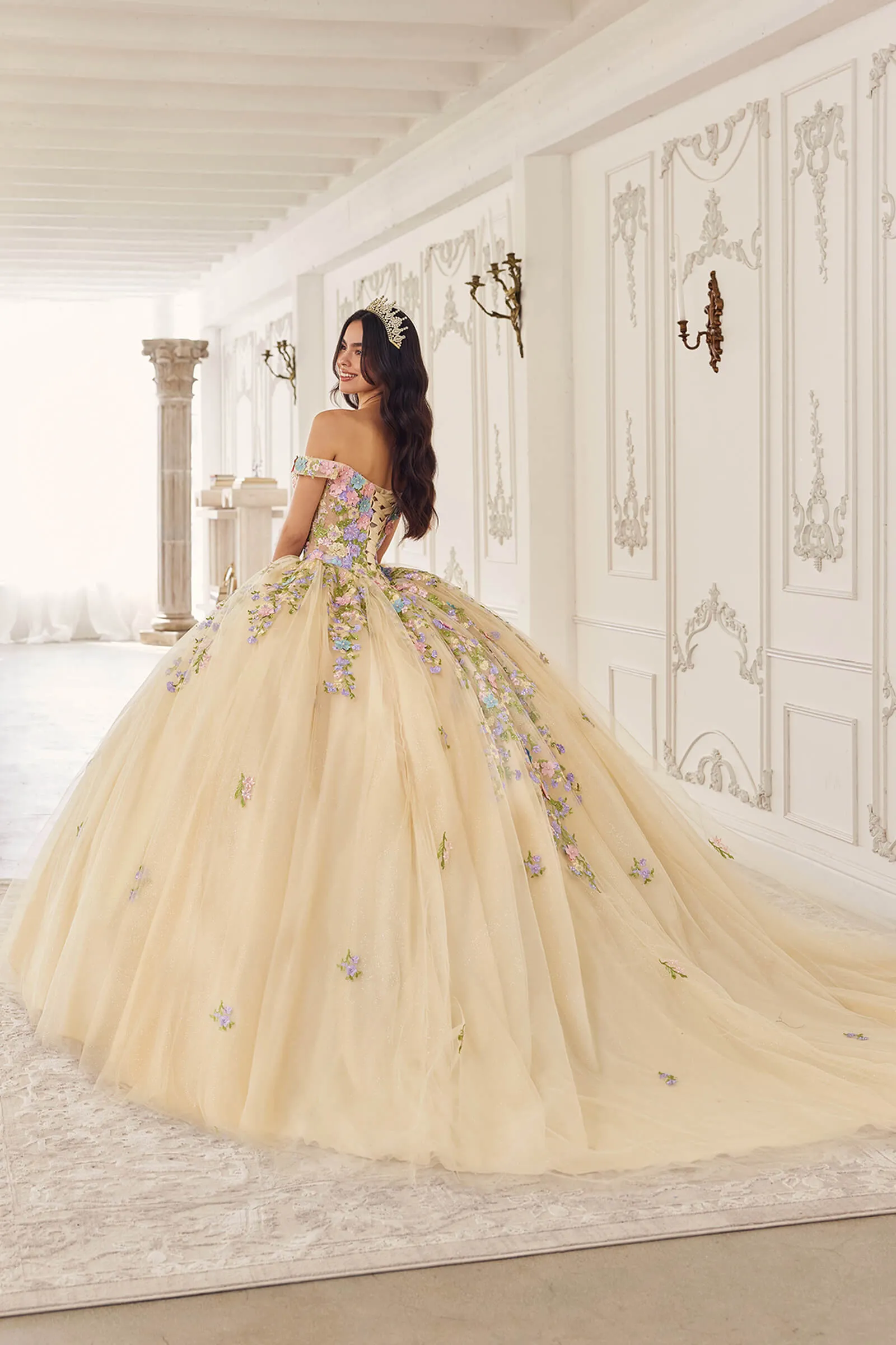 CINDERELLA DIVINE 15724 Multi Colored Floral Ball Gown sold by The Gown Galleria product image thumbnail 2